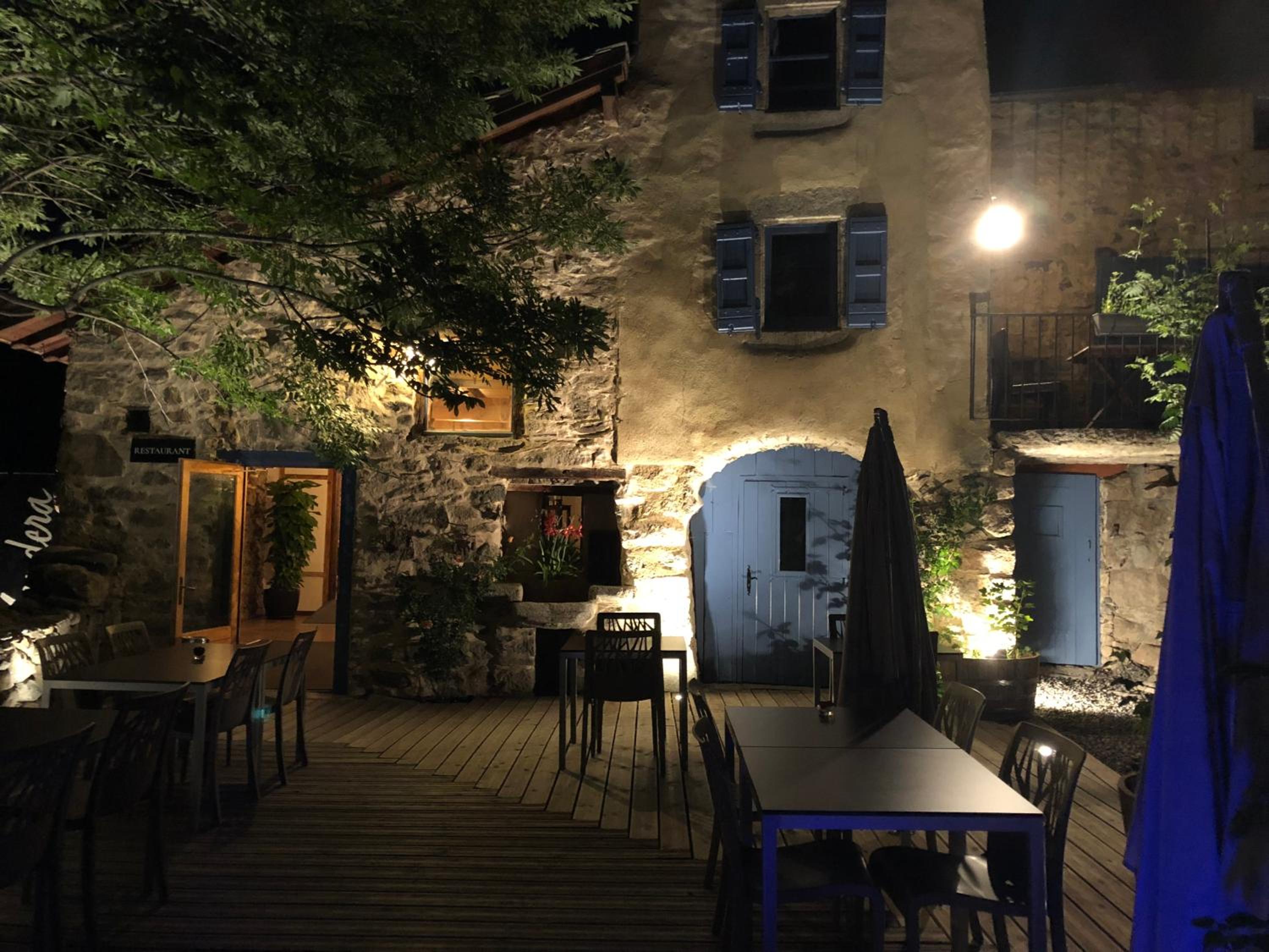 outdoor BBQ area