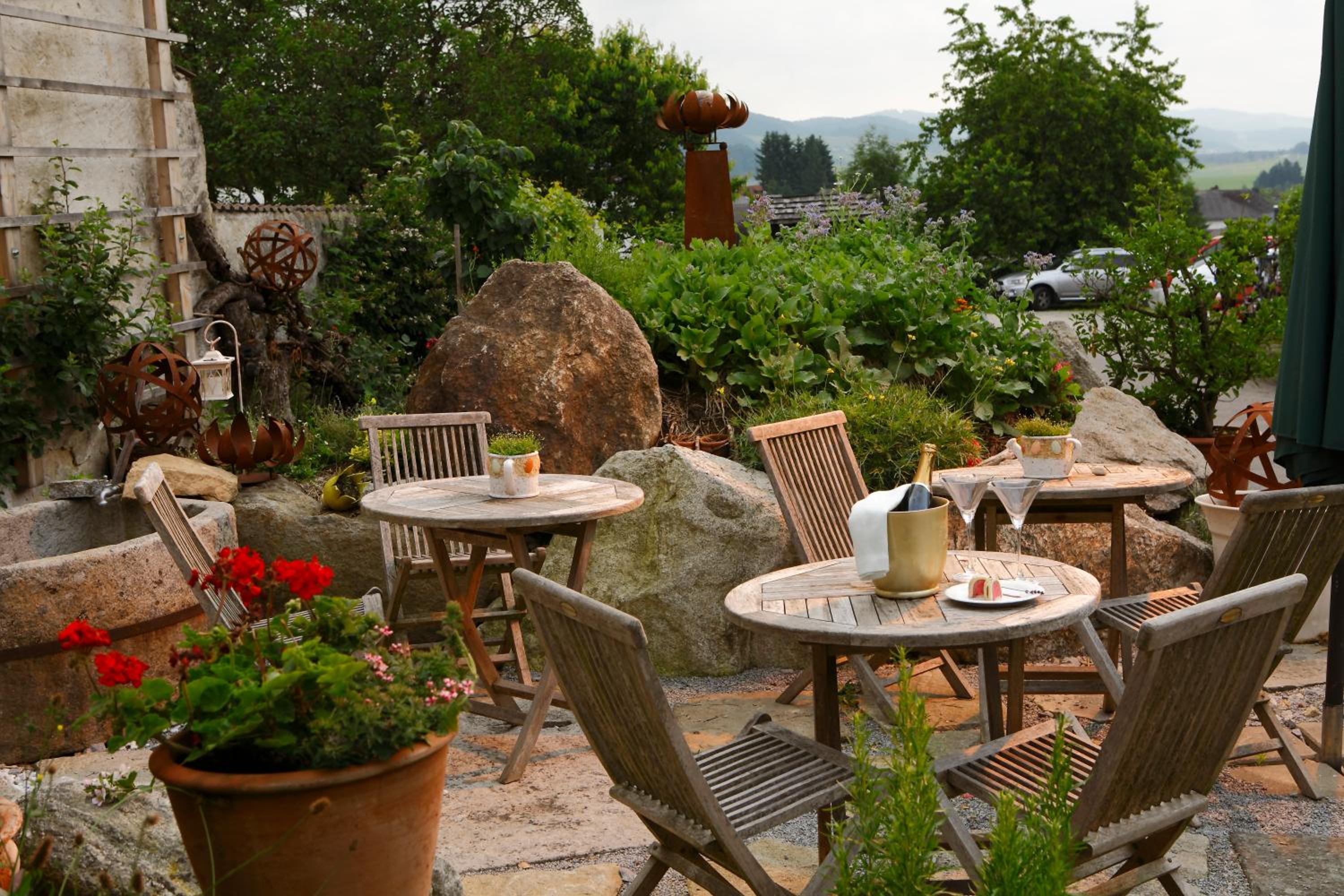 outdoor BBQ area