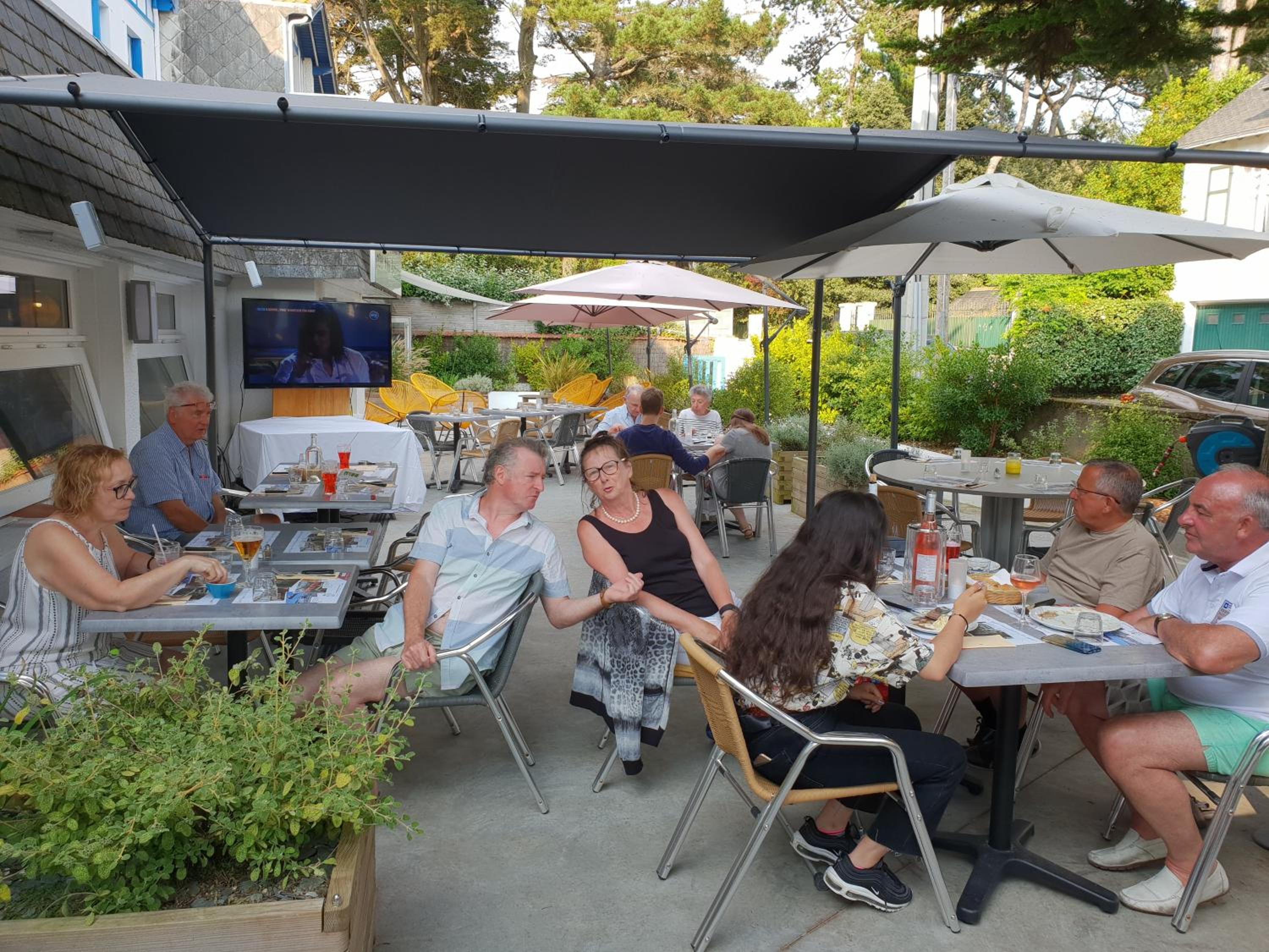 outdoor BBQ area
