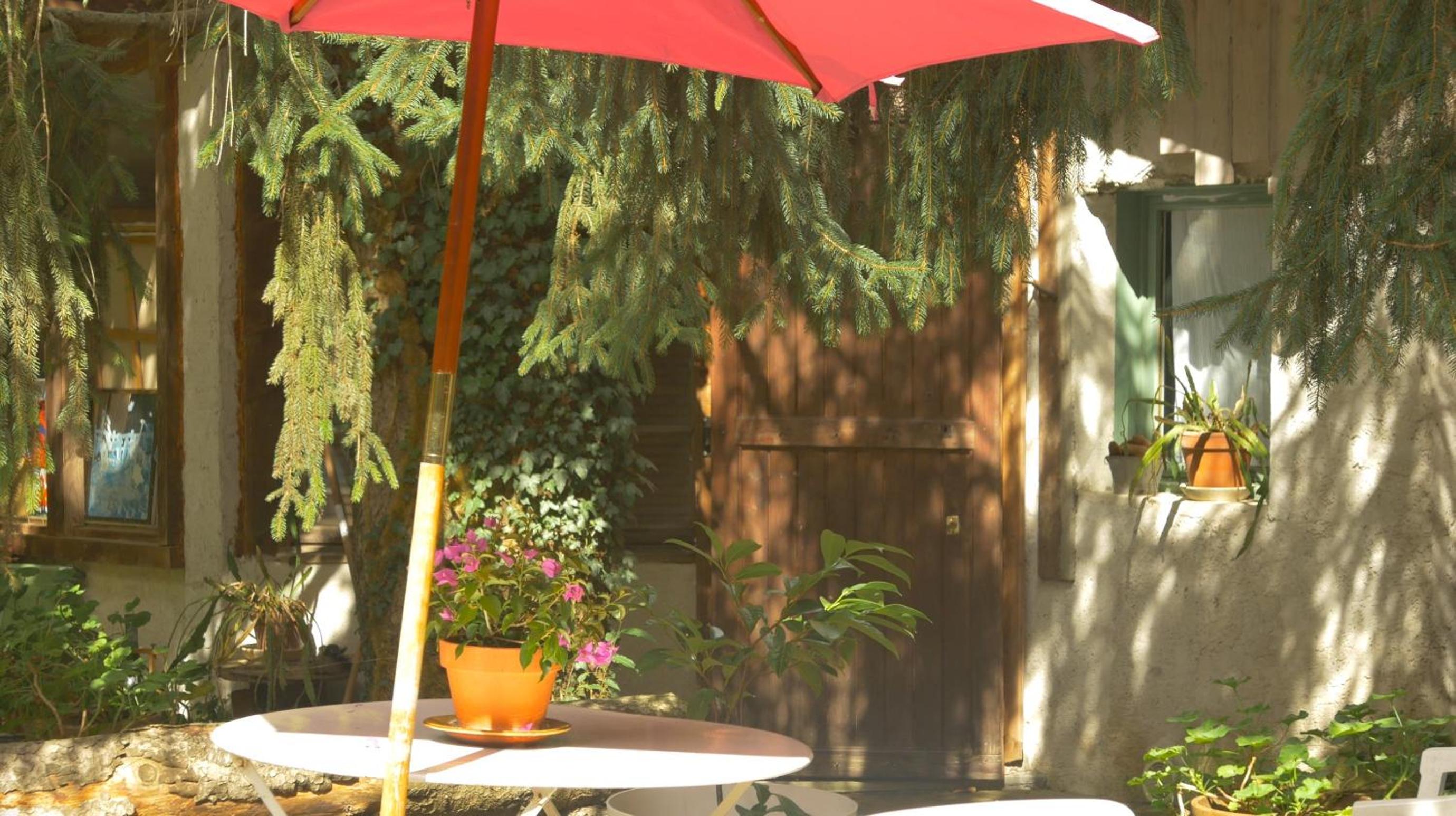 outdoor BBQ area