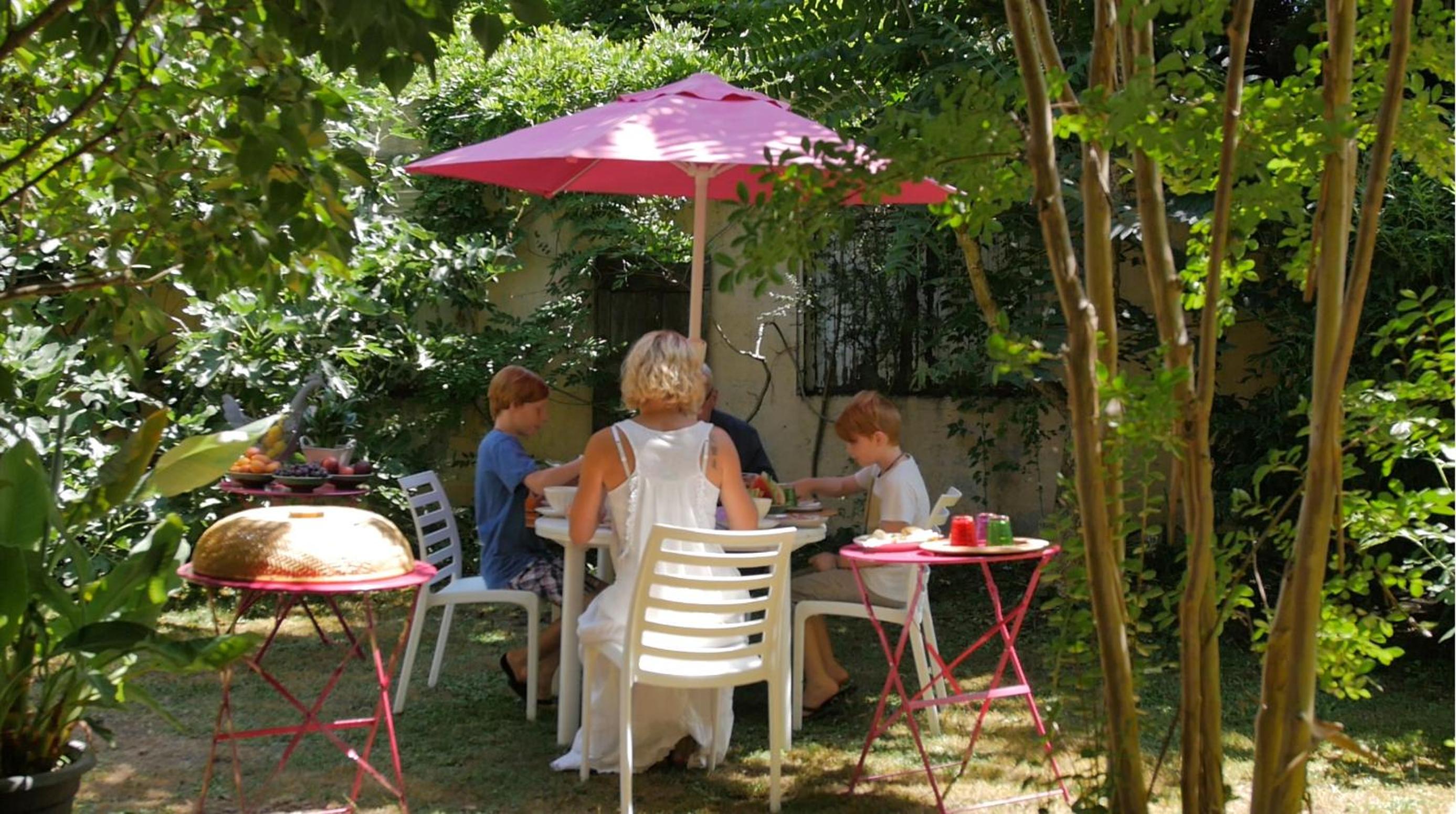 outdoor BBQ area