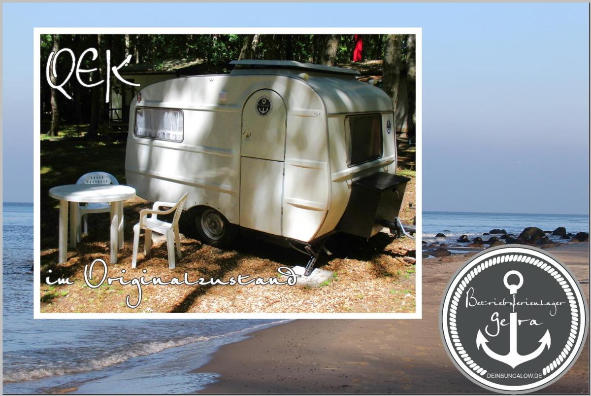 DDR Wohnwagen direkt am Strand