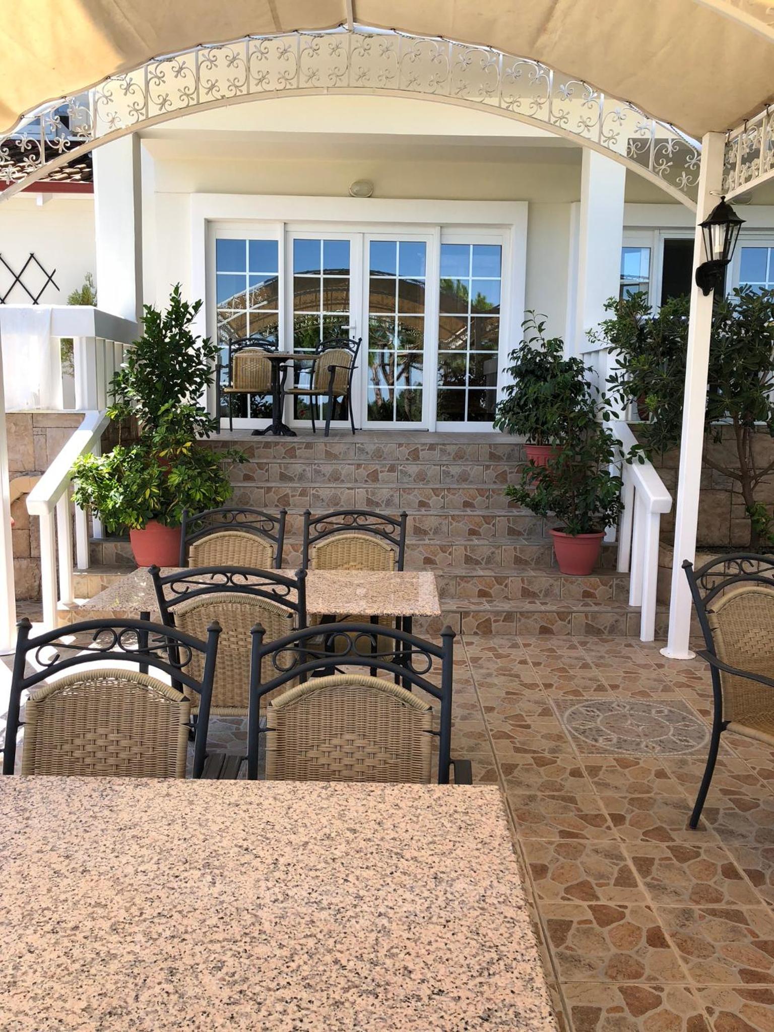outdoor BBQ area