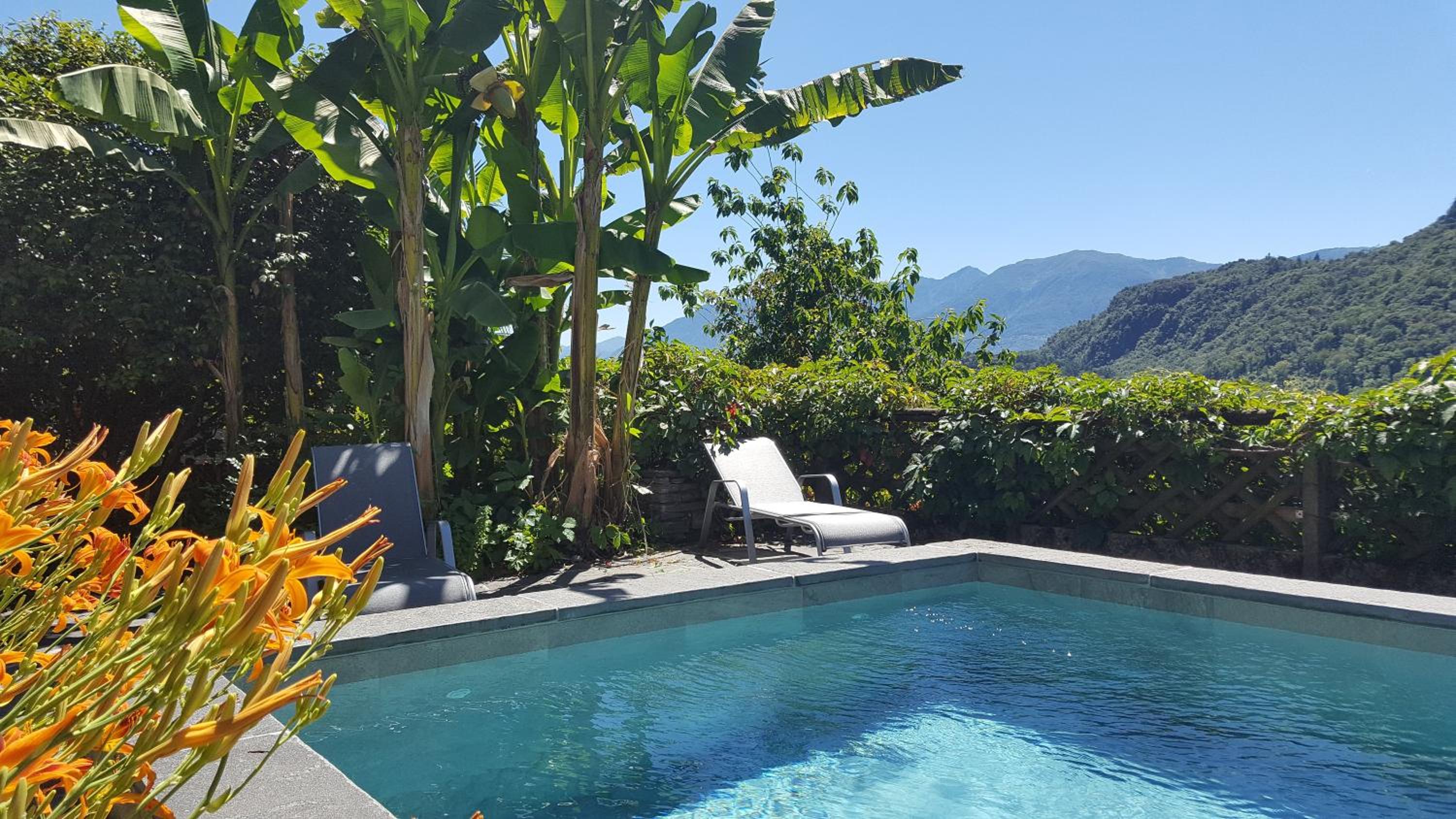 Casa Aries & Studio Aurora - mit Pool, in Cavigliano nur 8 km von Ascona und Locarno entfernt