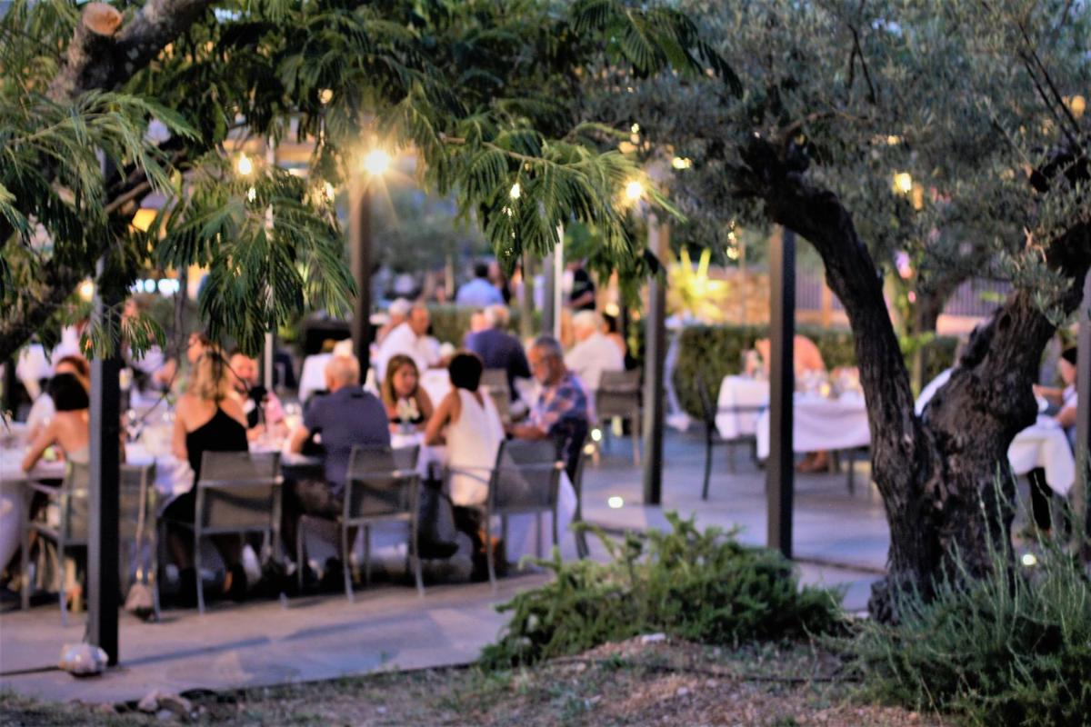 outdoor BBQ area