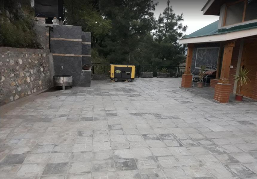 outdoor BBQ area