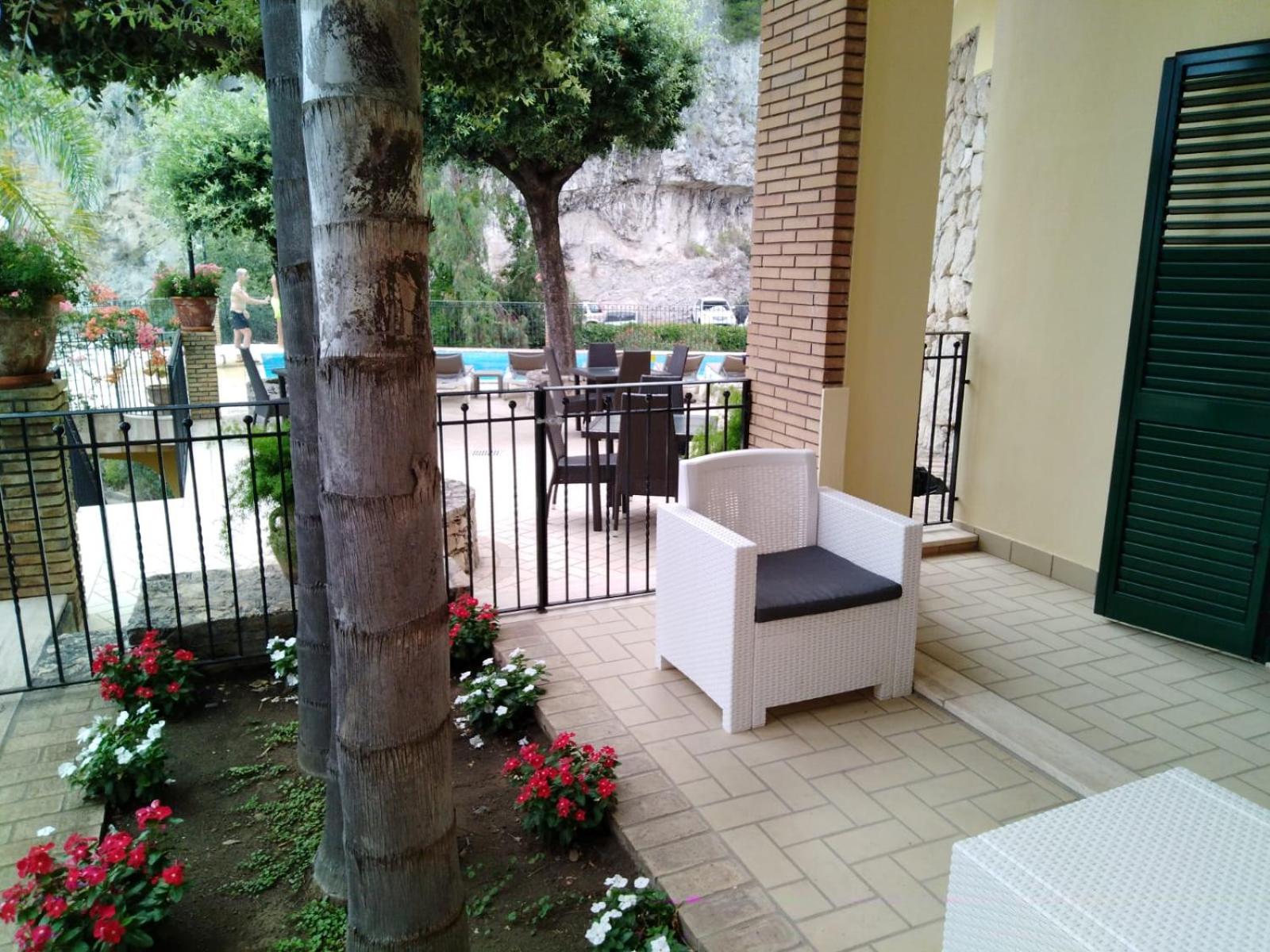 outdoor BBQ area