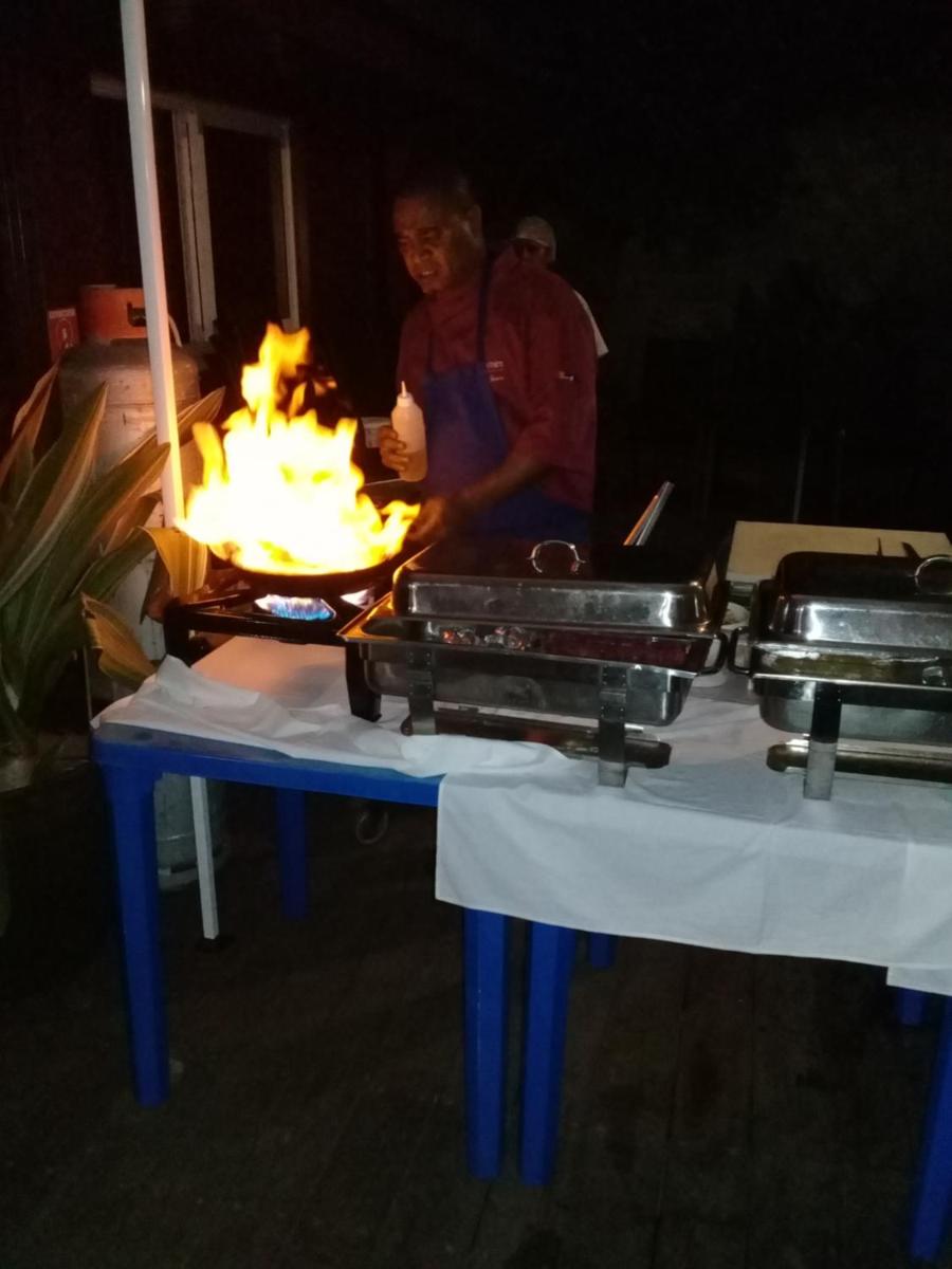 outdoor BBQ area