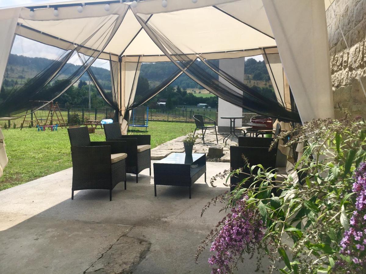 outdoor BBQ area