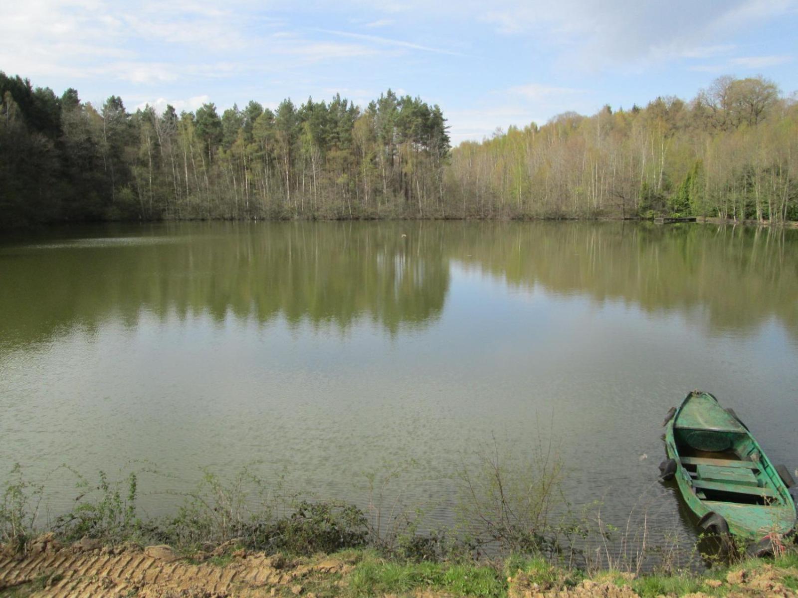 Florennes Gîte neuf 150 M2 devant un grand lac privé de 2 hectares poissonneux au milieu des bois