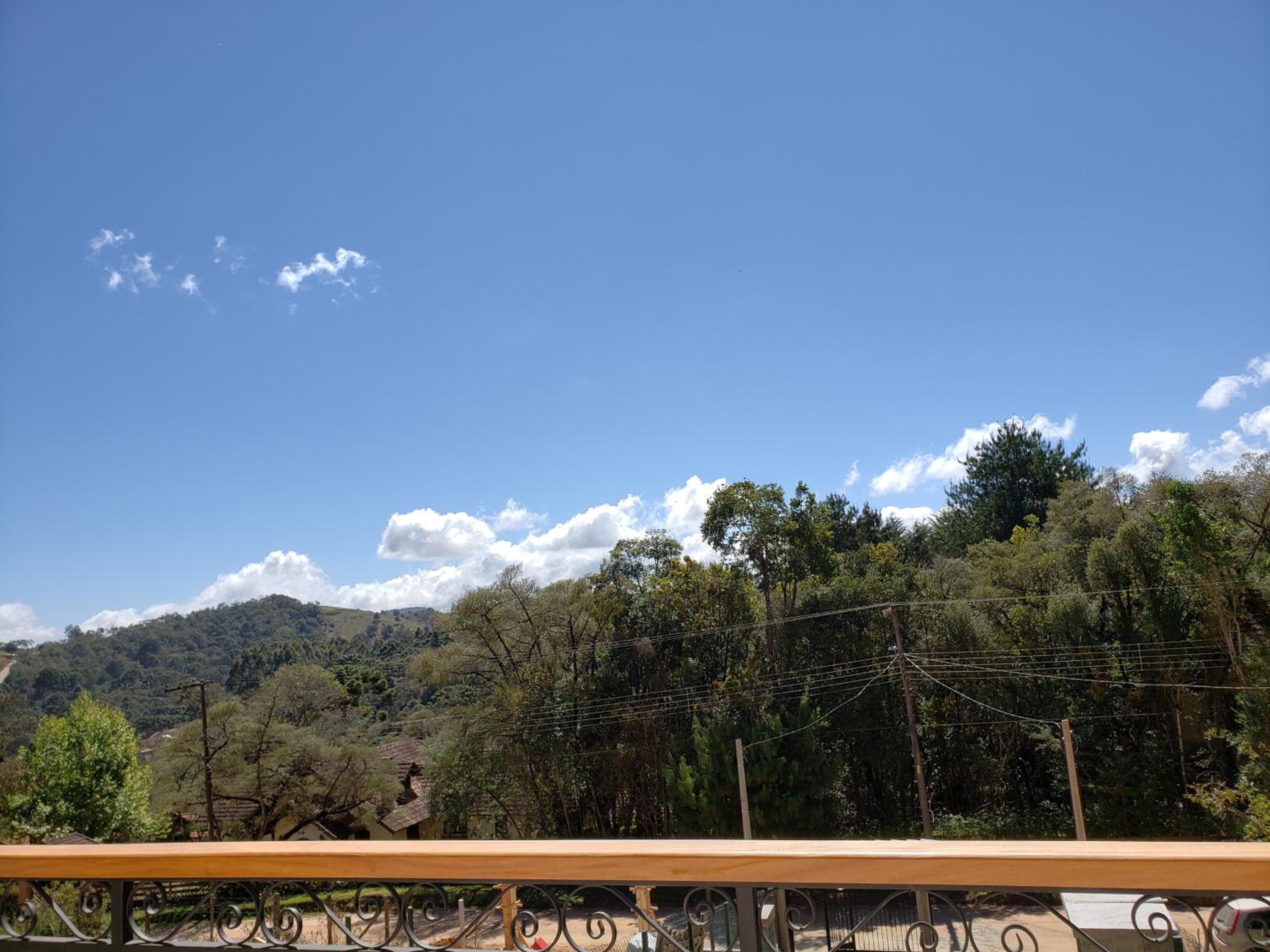 Chalé vista das montanhas