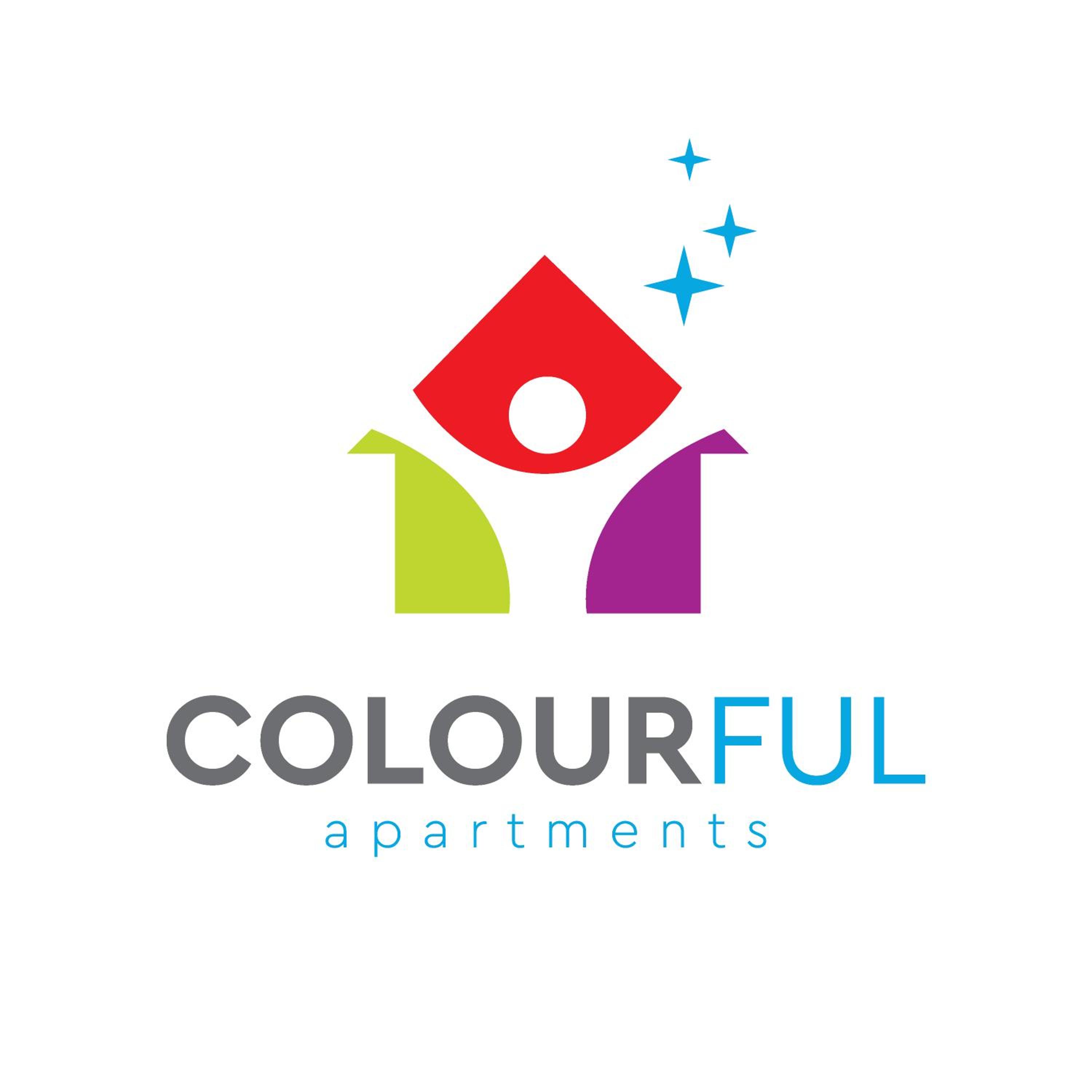 Colourful apartments (Violet sky) view 3