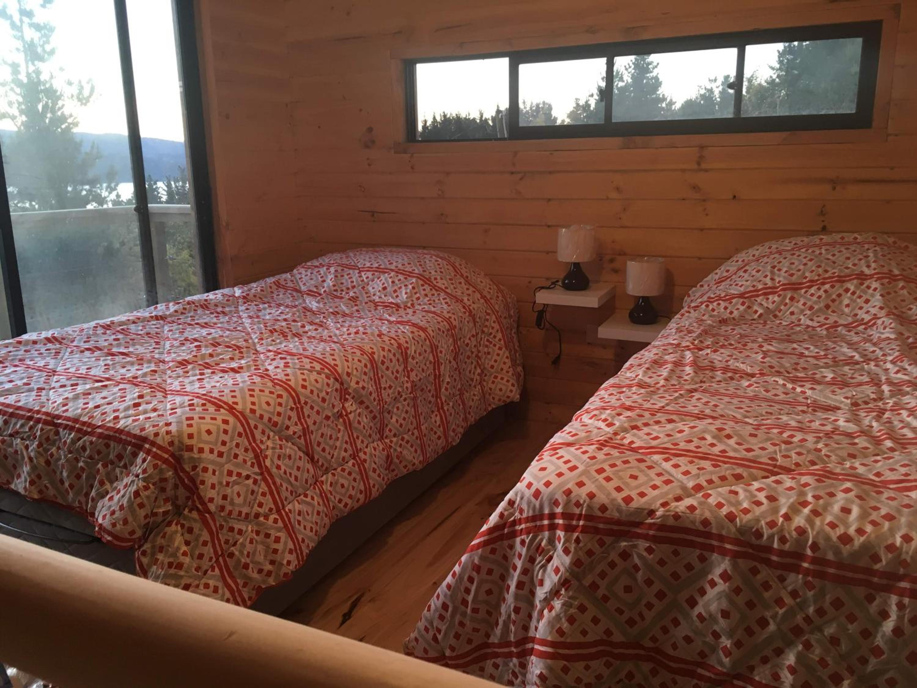 Acuarela minicasas con piscina en Lago Vichuquen