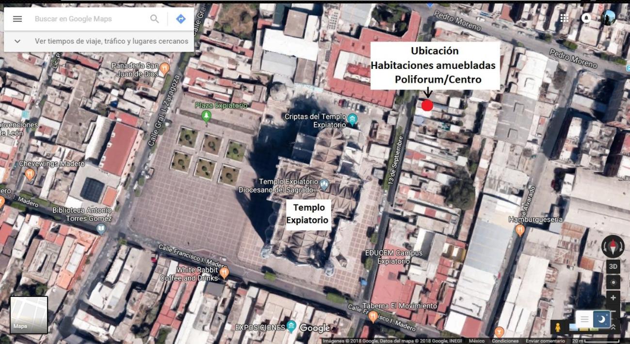 Habitaciones amuebladas. Poliforum/Centro
