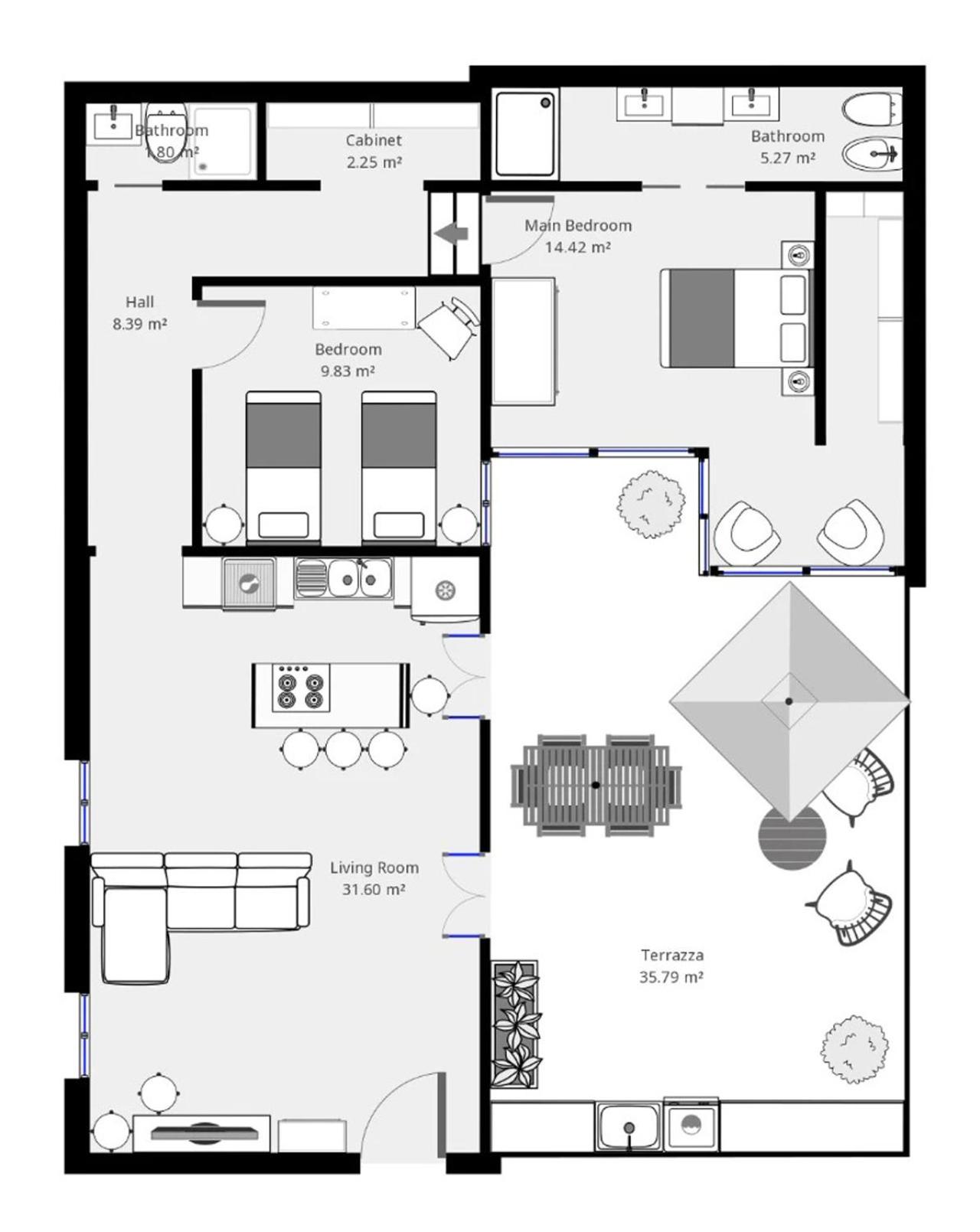 DeCharme apartment with terrace in Monti