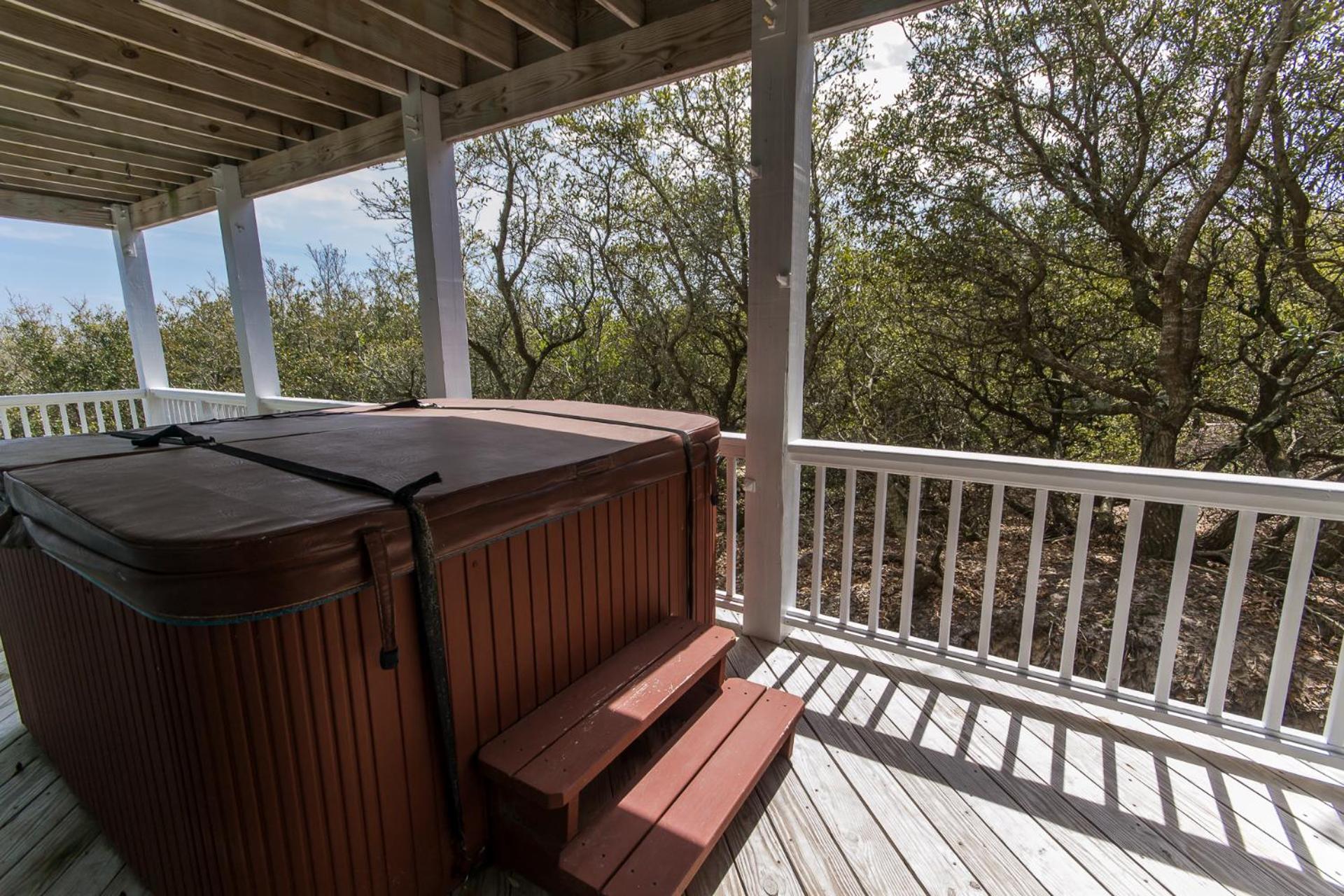 Luv Shack - 4x4 Carova Beach, Ocean View, Secluded, Fireplace, Hot Tub, Pets OK