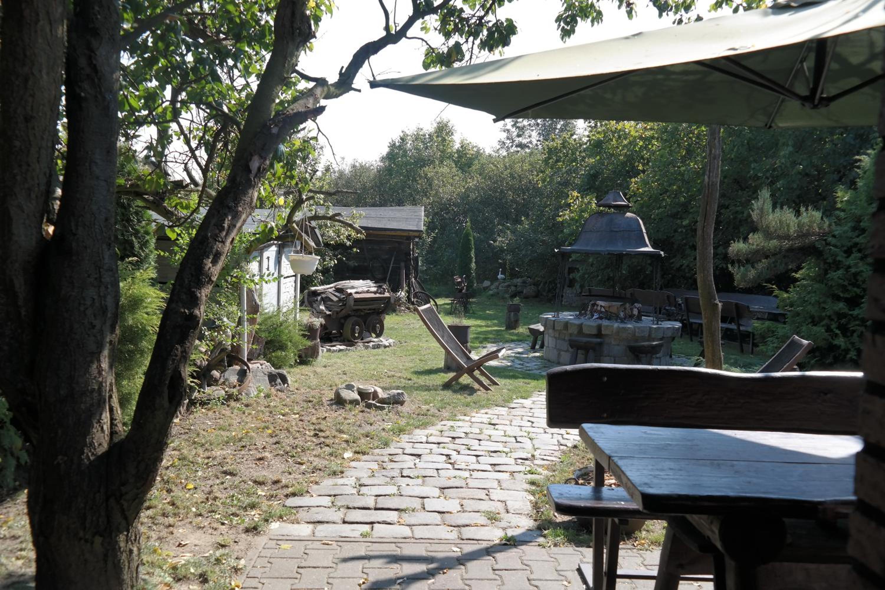 outdoor BBQ area
