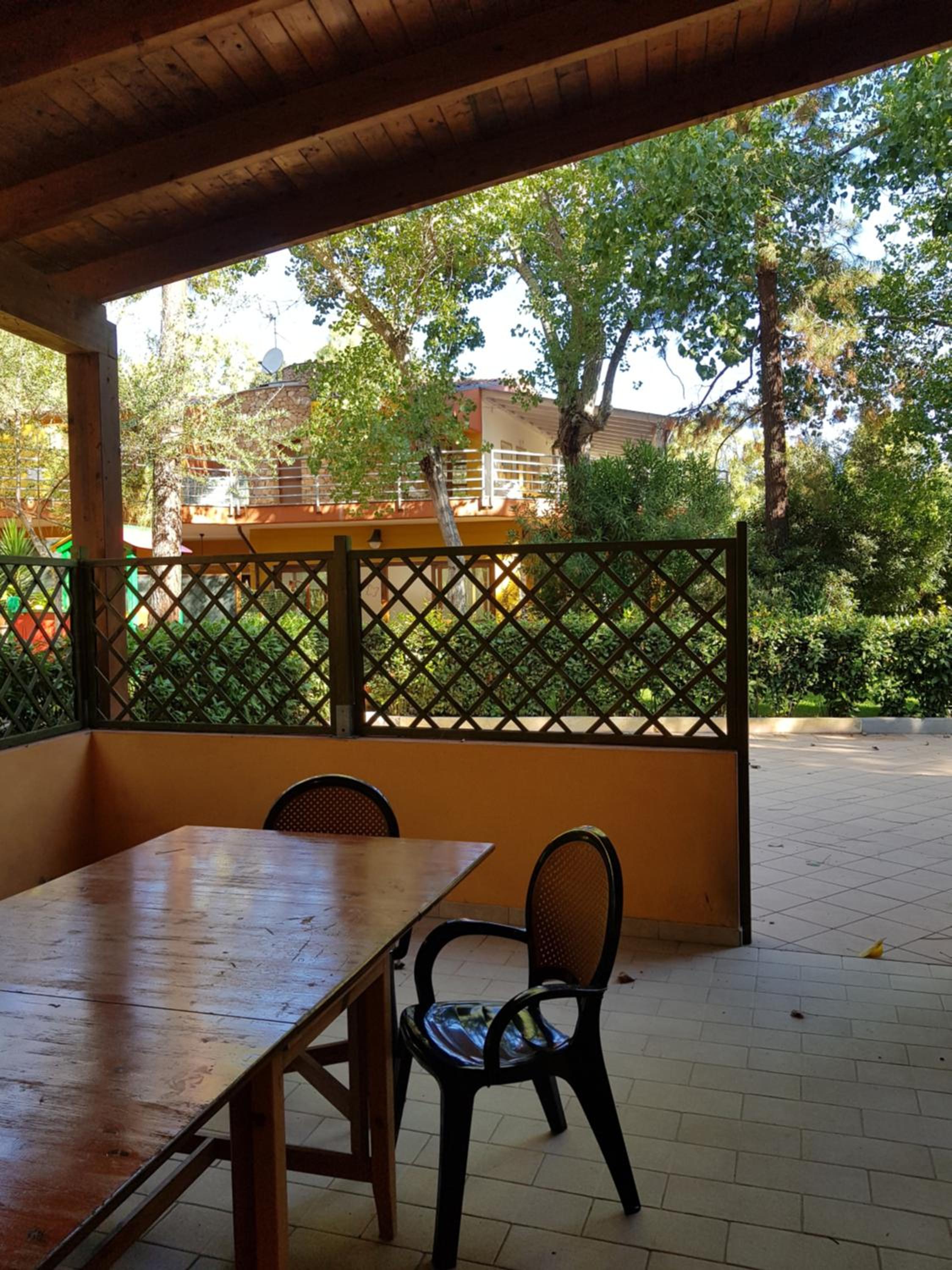 outdoor BBQ area