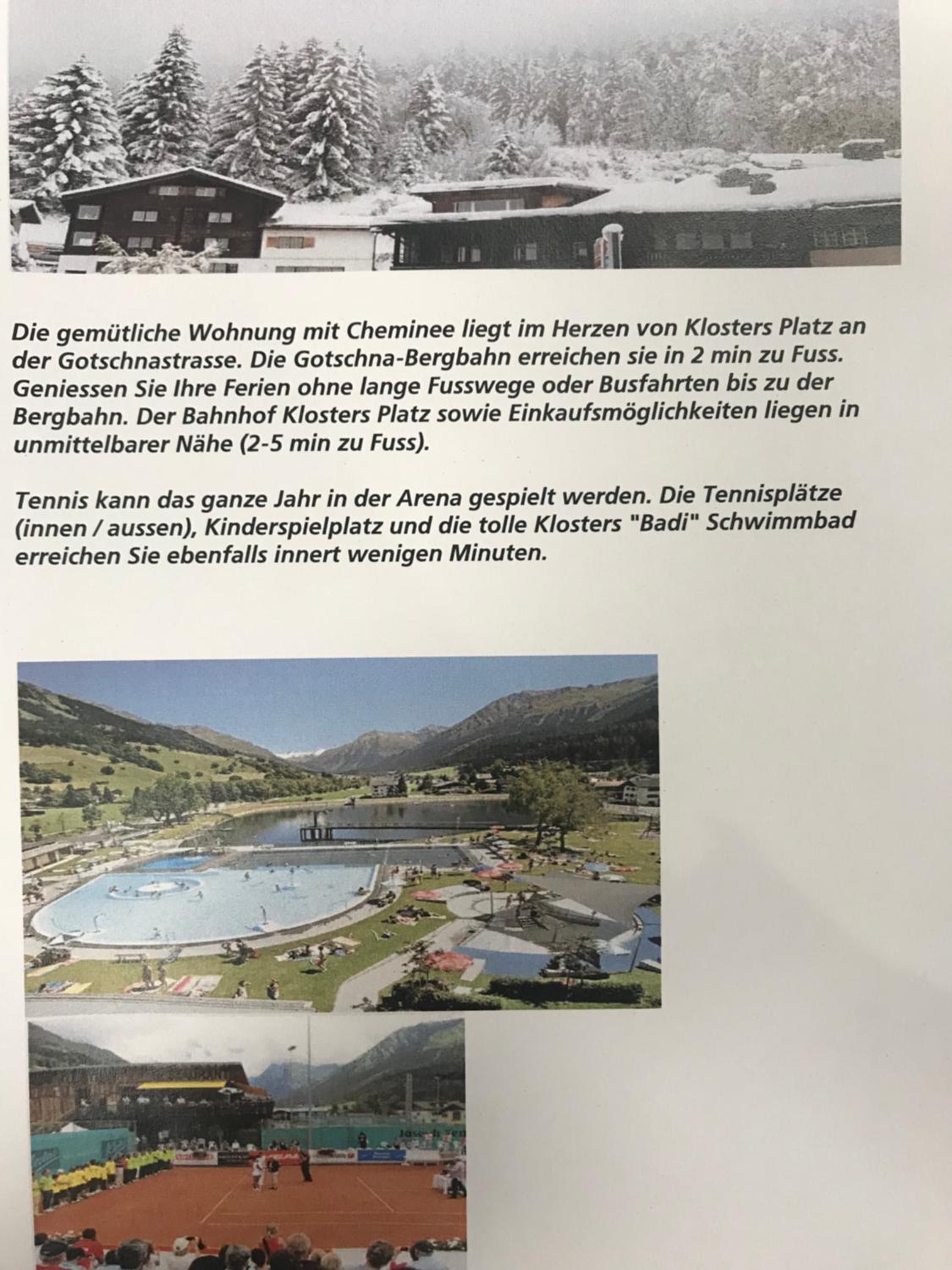 TOP LOCATION - Klosters center - 130m distance to ski lift Parsenn Gotschnabahn and railway station Klosters Platz - direct connection to Davos