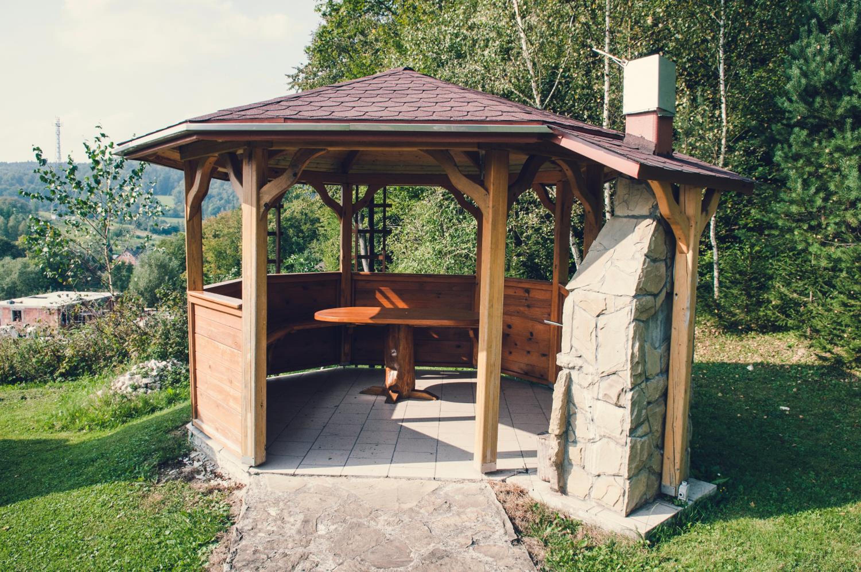 outdoor BBQ area