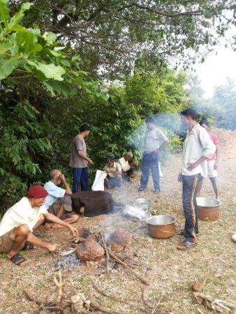 outdoor BBQ area