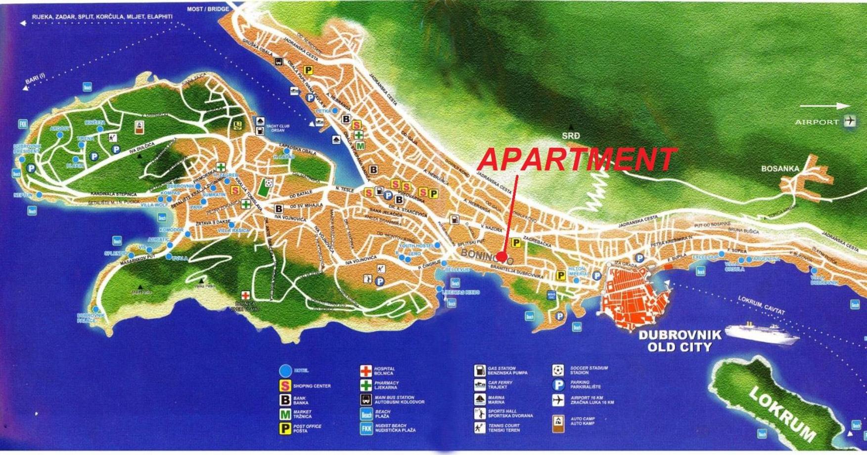 Two-bedrooms apartment with balcony and sea view,near Old town