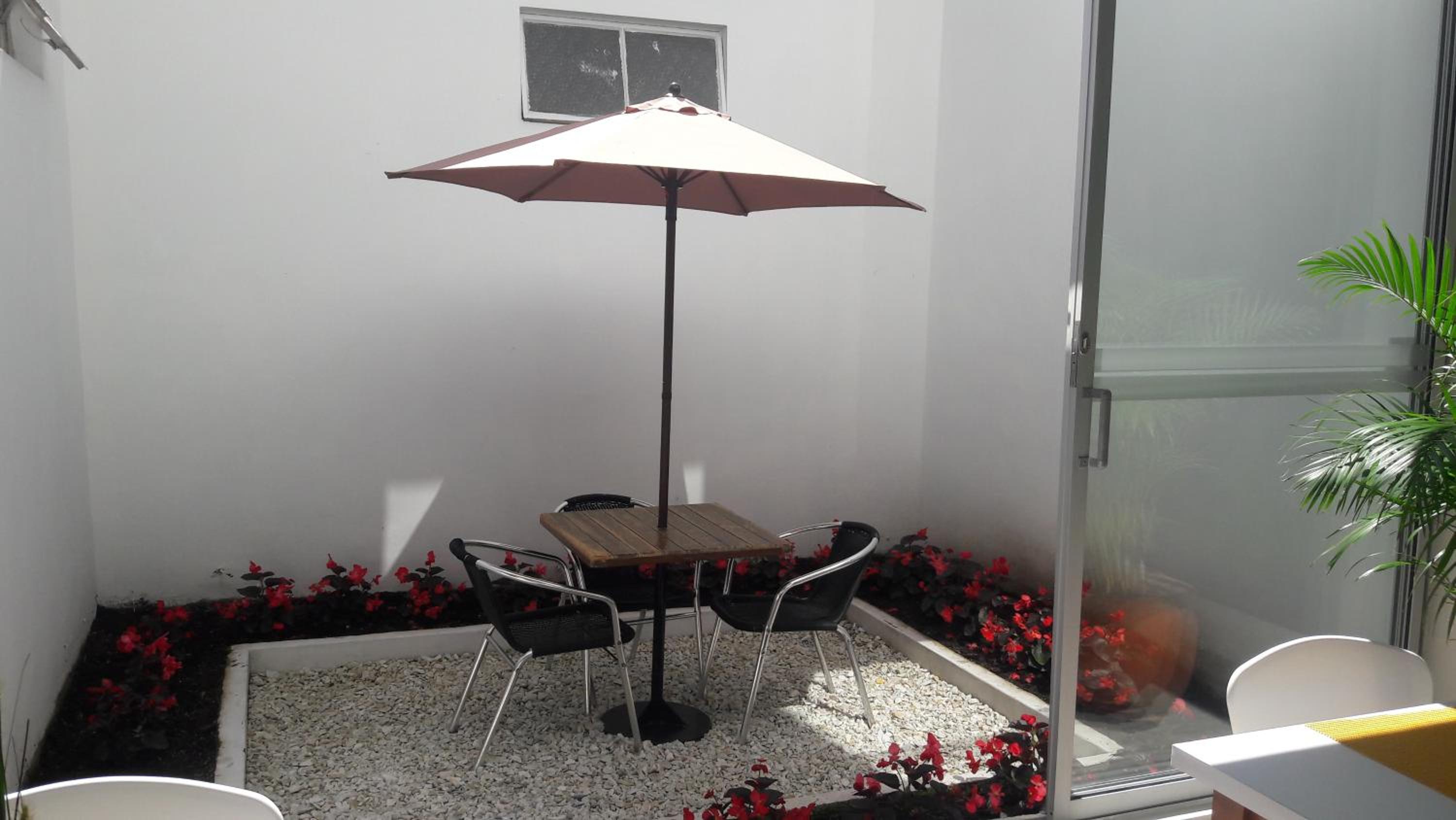 outdoor BBQ area
