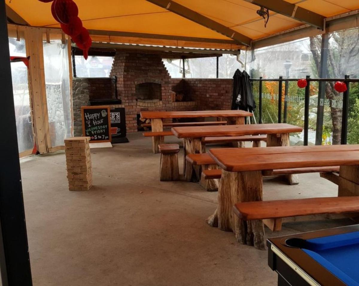 outdoor BBQ area