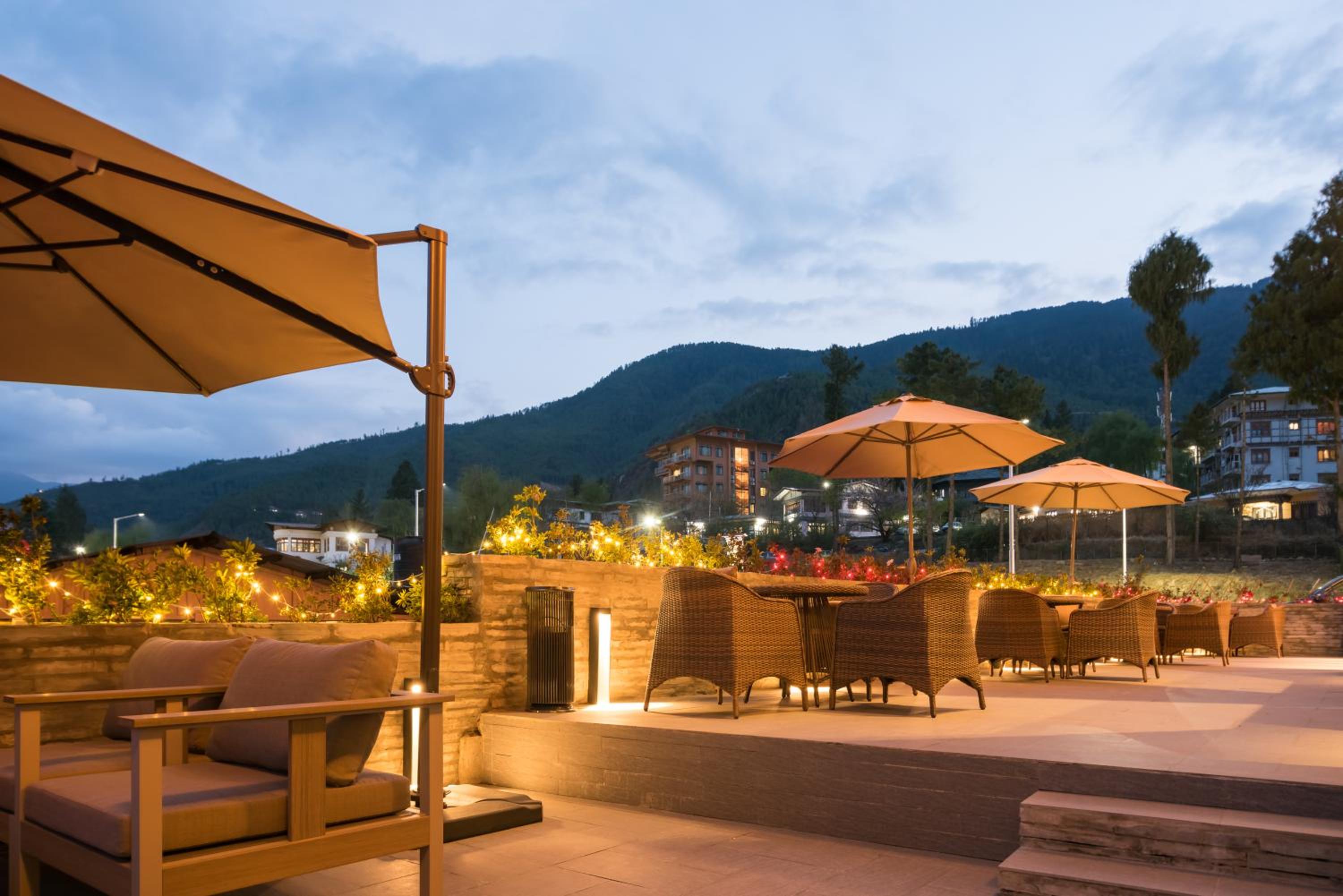 outdoor BBQ area