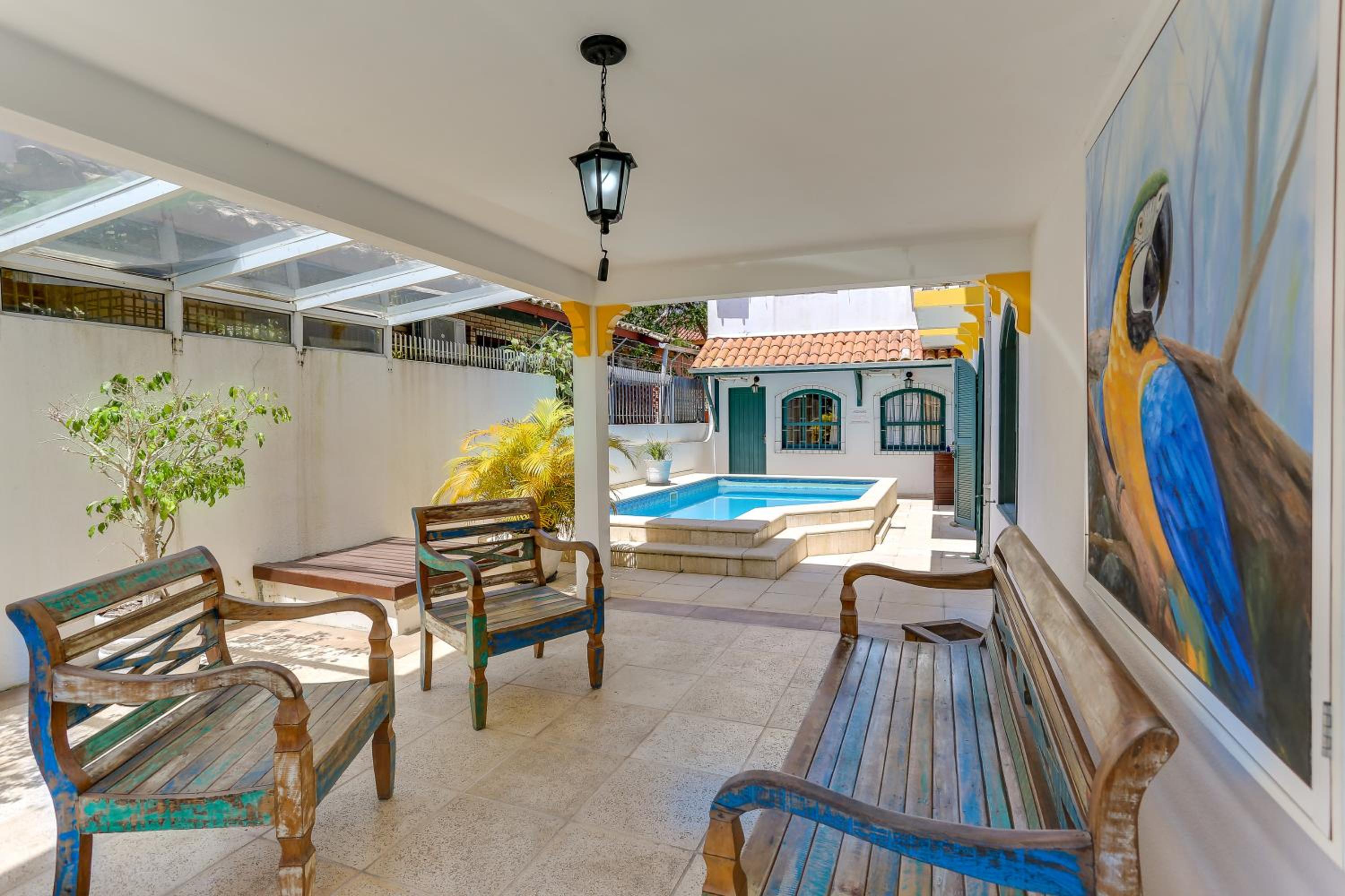 outdoor BBQ area
