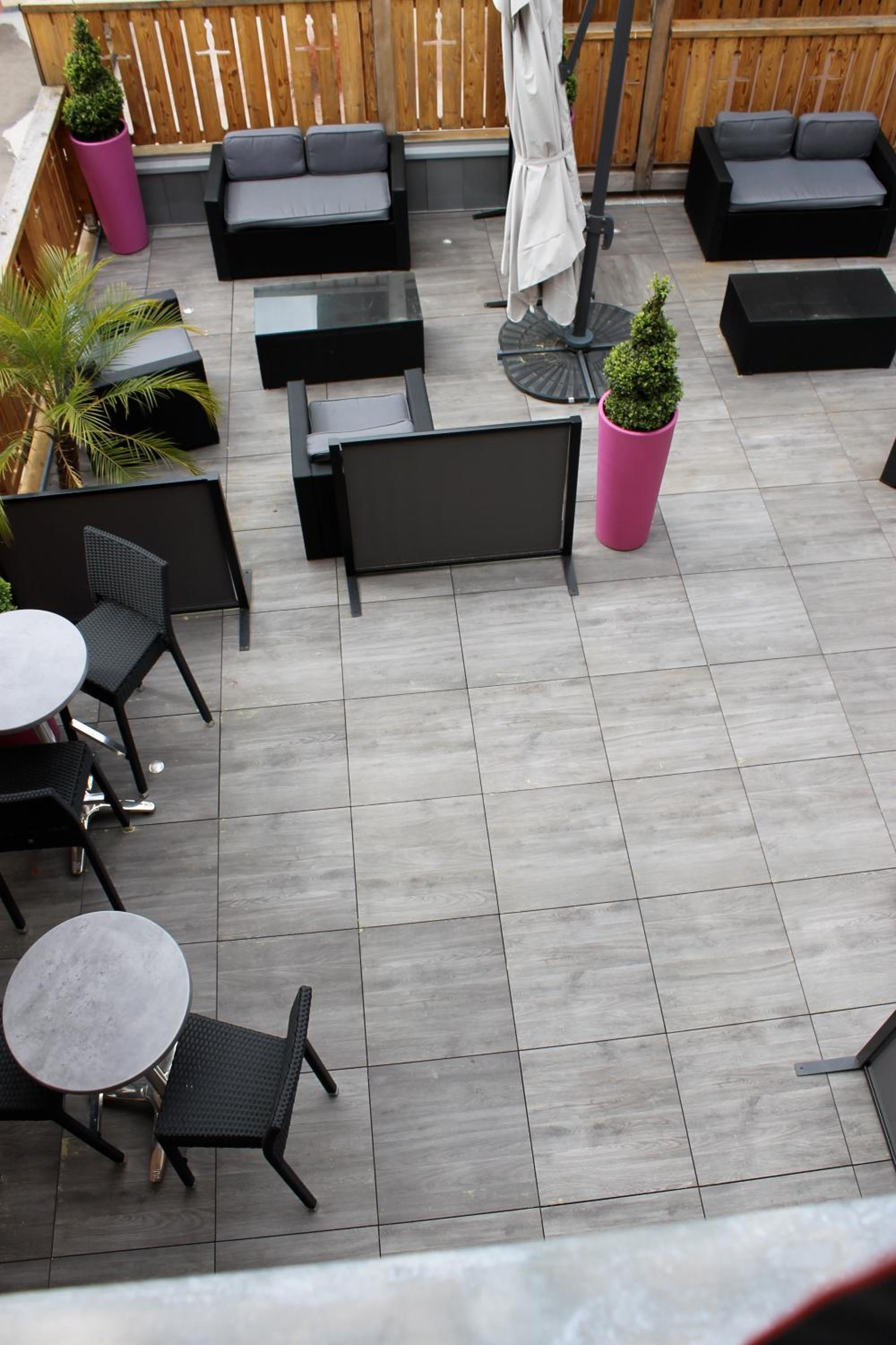 outdoor BBQ area