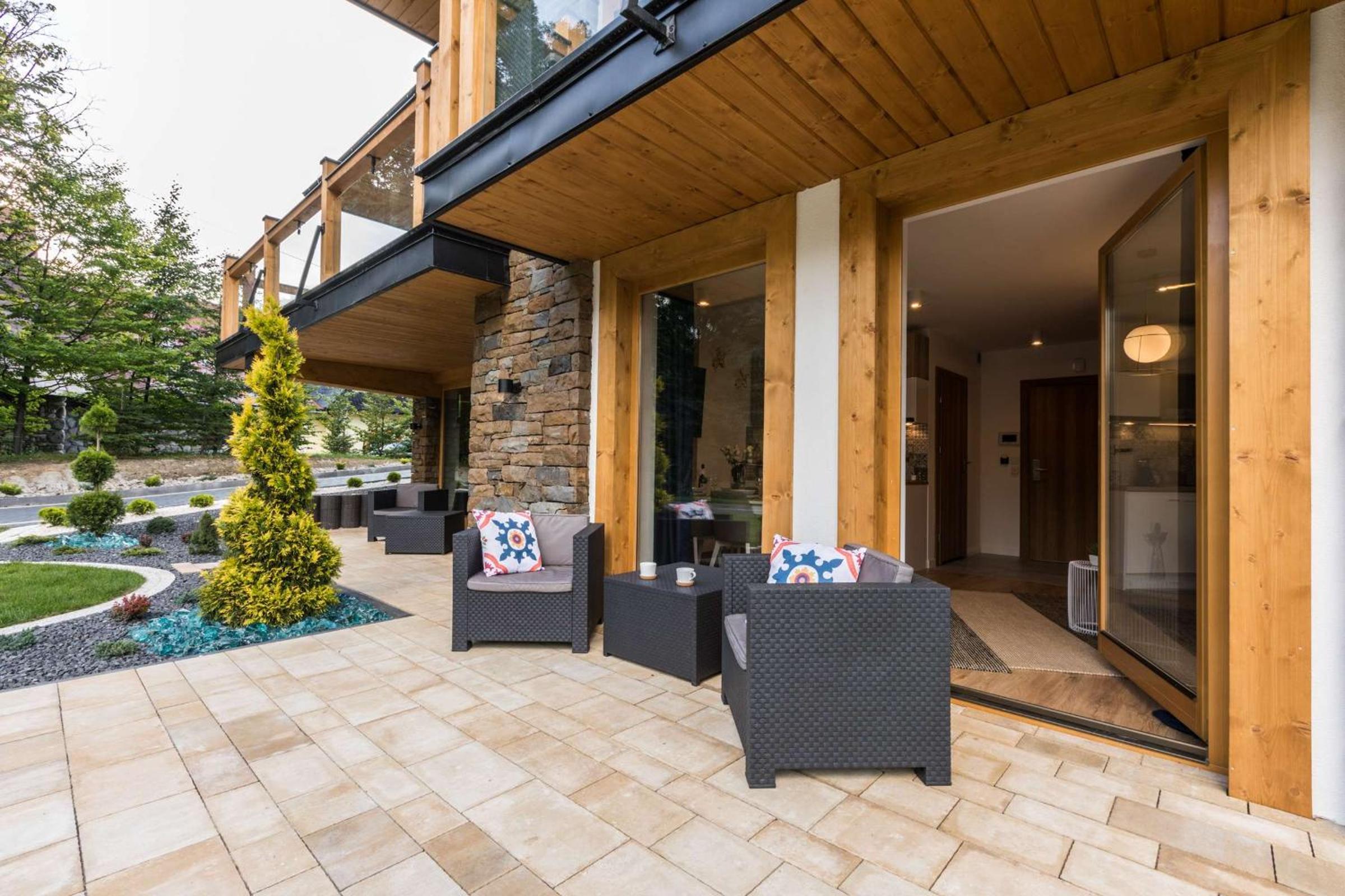outdoor BBQ area