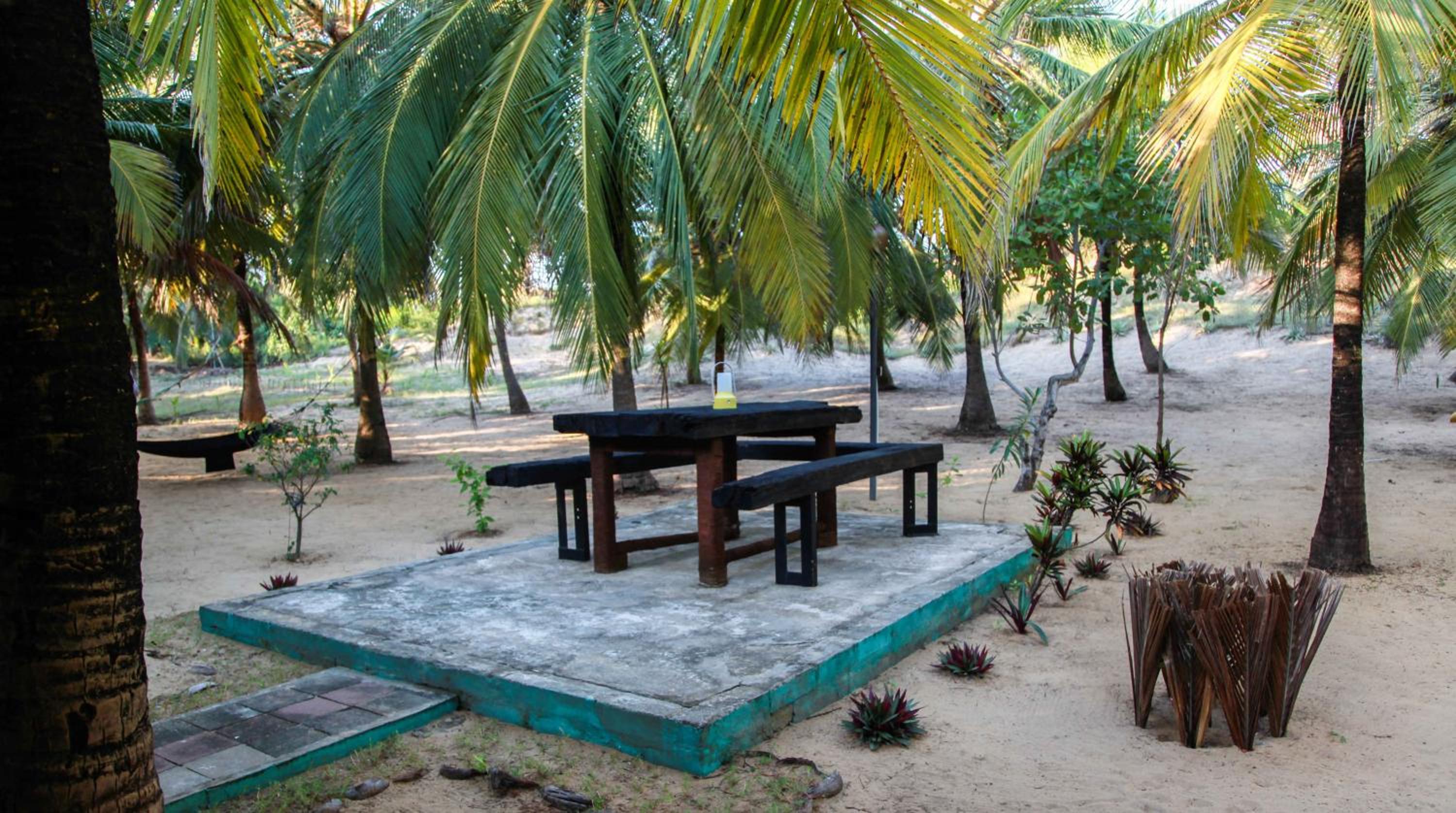 outdoor BBQ area