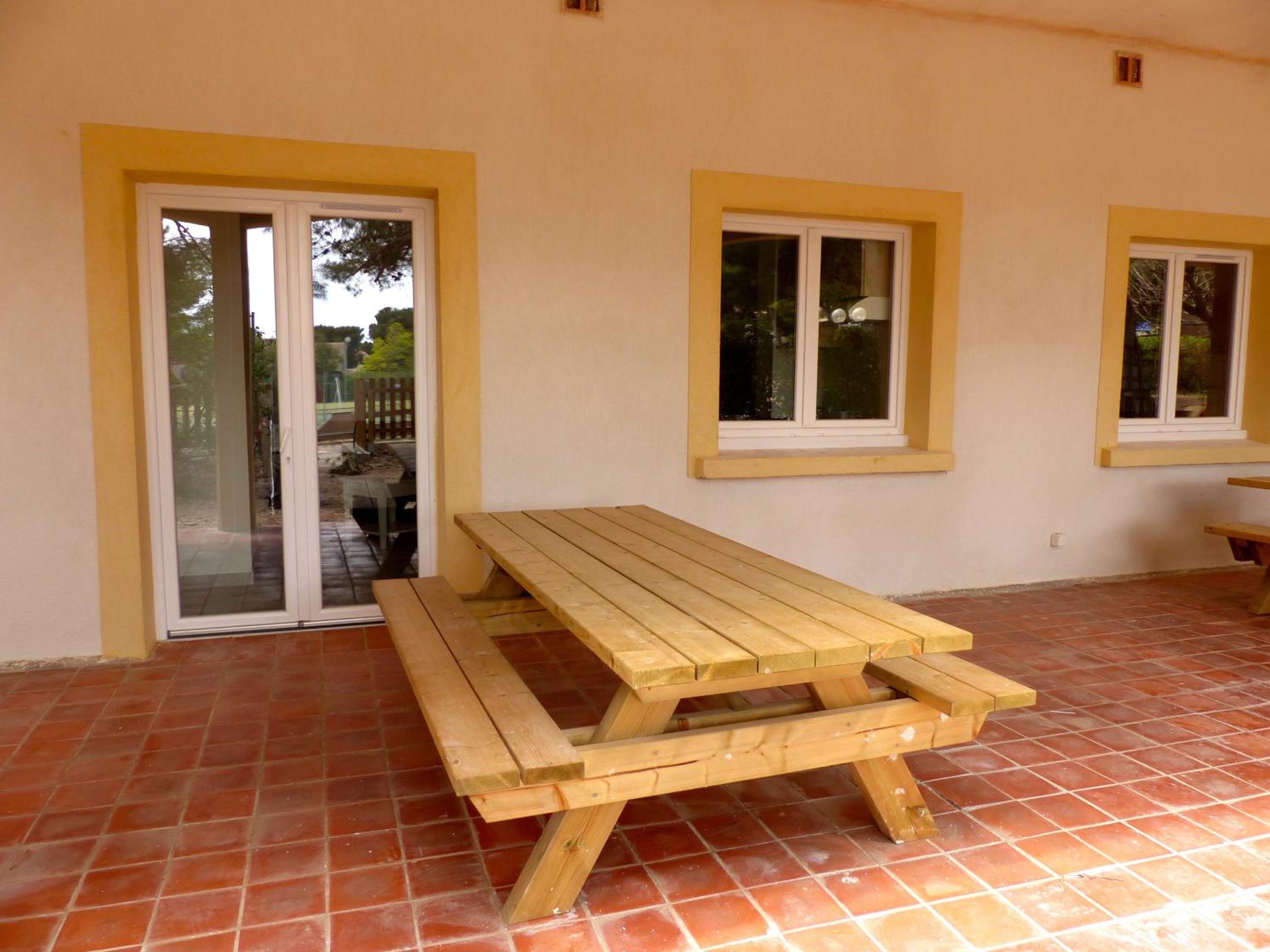 outdoor BBQ area
