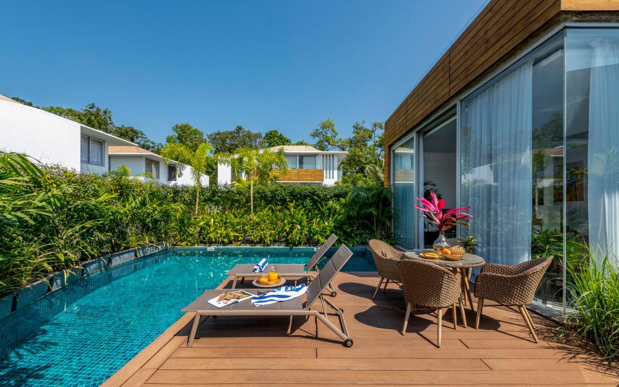 La Maroma by The Blue Kite - 3BHK Luxury Villas with Private Pool, Fully Equipped Kitchen, Garden, Patio, Security & WiFi Near Vagator Beach