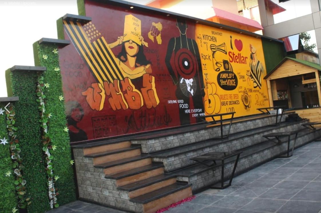 outdoor BBQ area