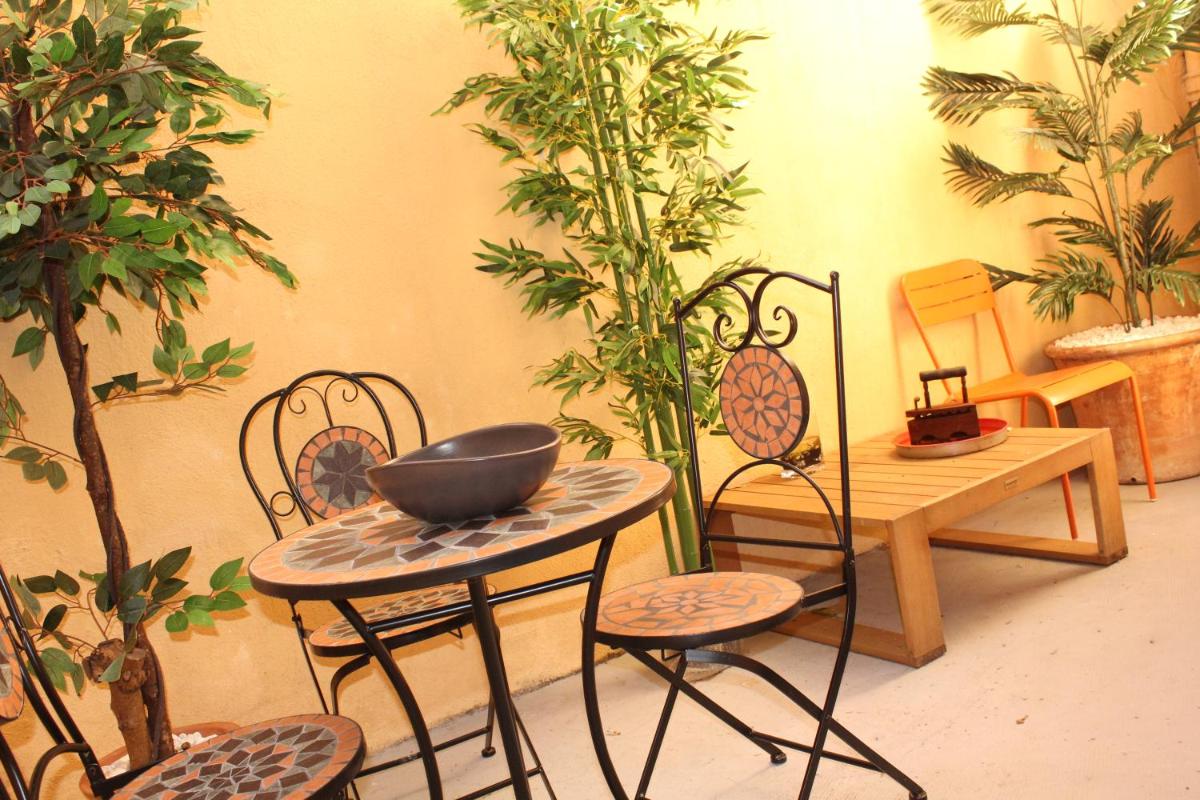 outdoor BBQ area