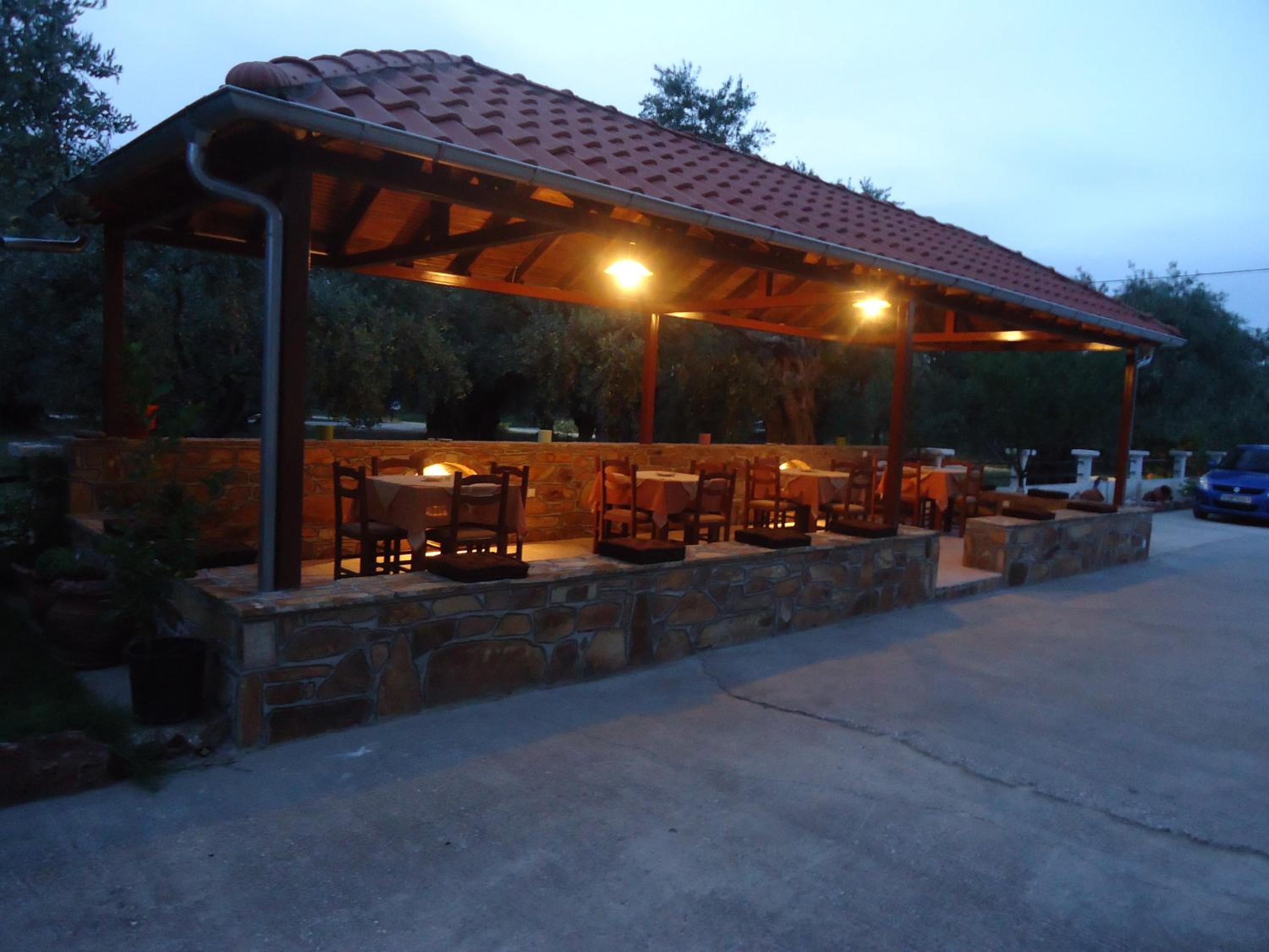 outdoor BBQ area