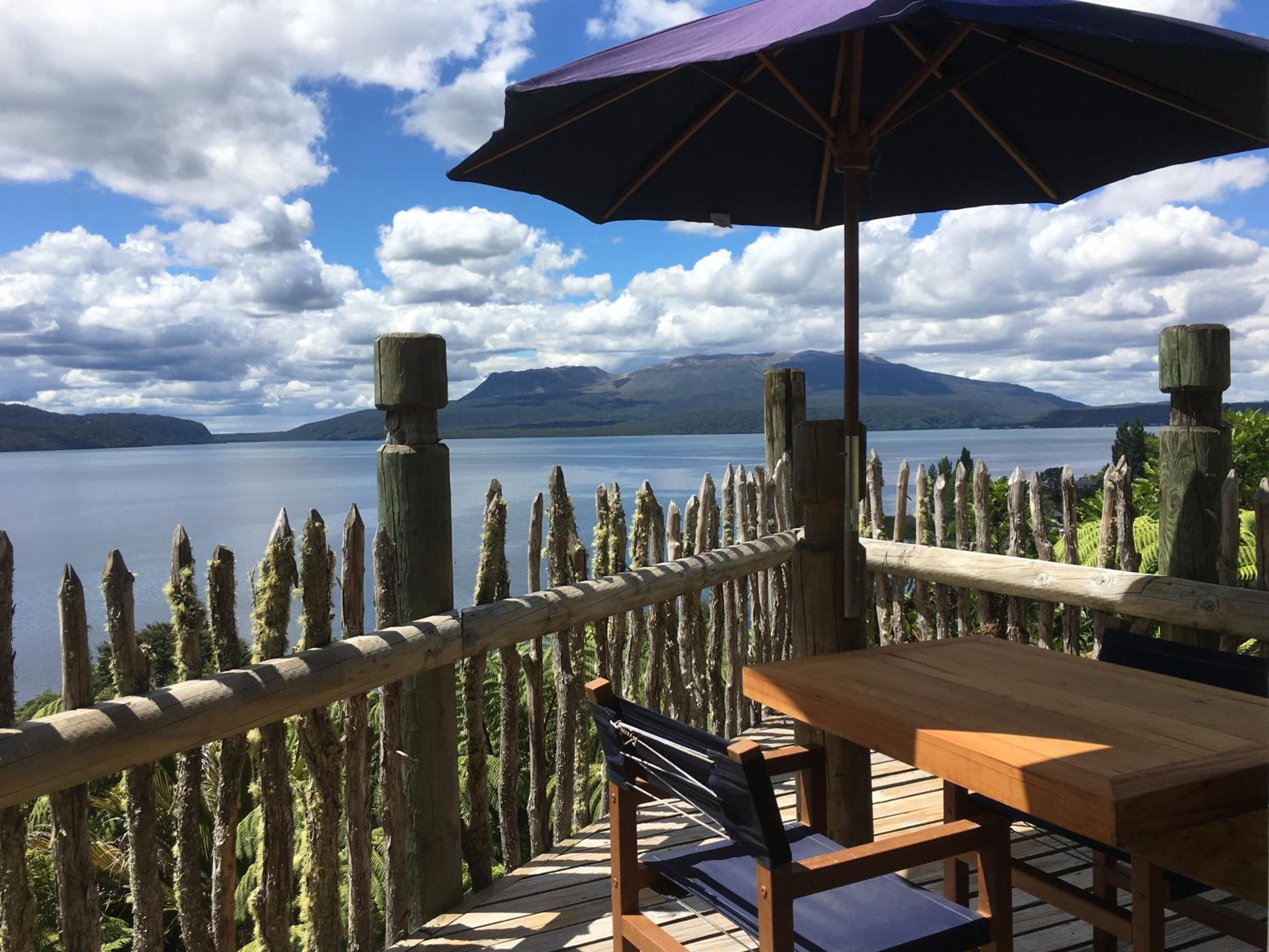 te Whare -Lake Tarawera tree-top nest view 2