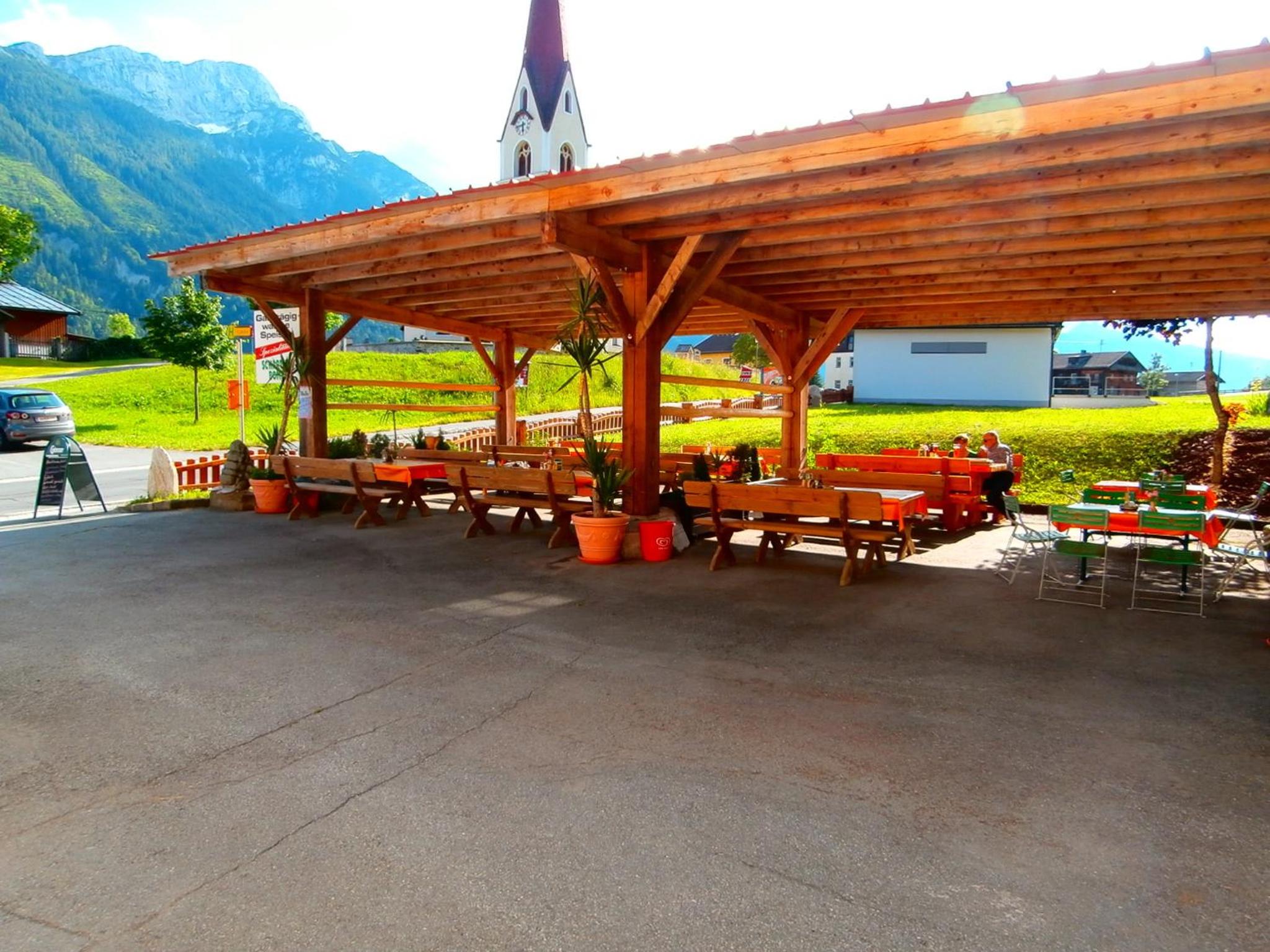 outdoor BBQ area