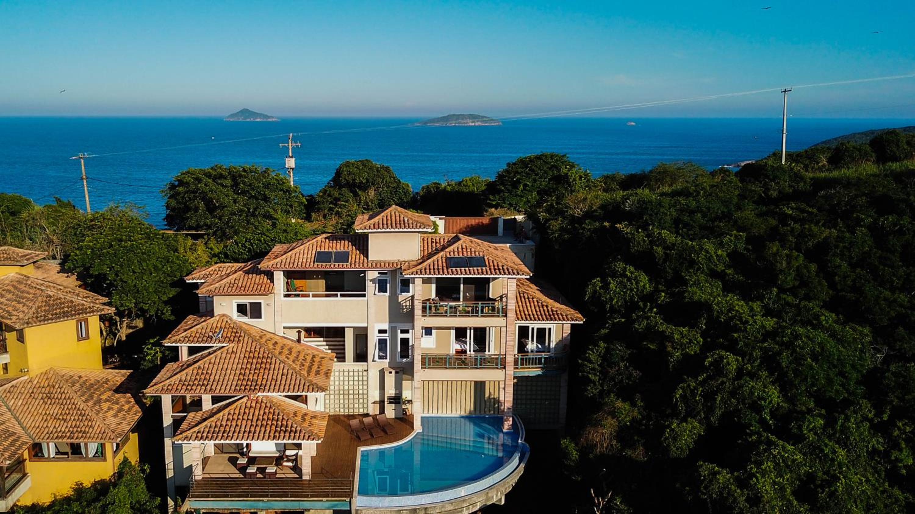 Buzios, casa inteira de frente para o mar em Joao Fernandes, fabulosa, a melhor vista, Mansão Bella Vista