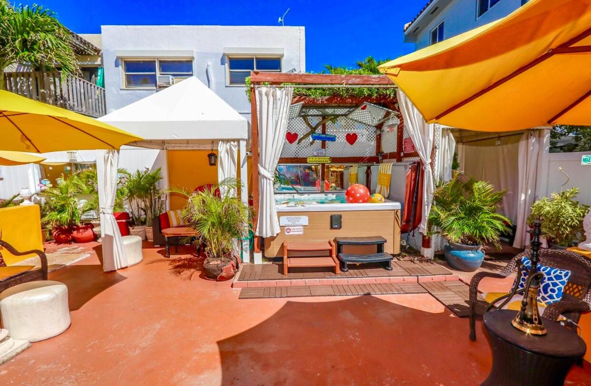 outdoor BBQ area