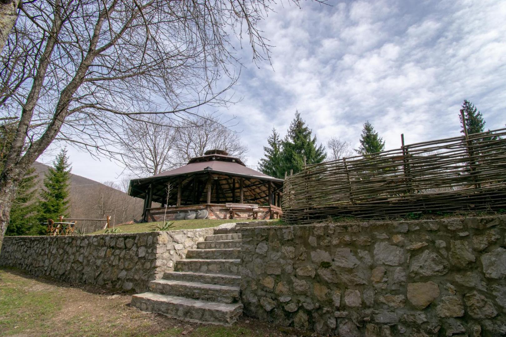 outdoor BBQ area