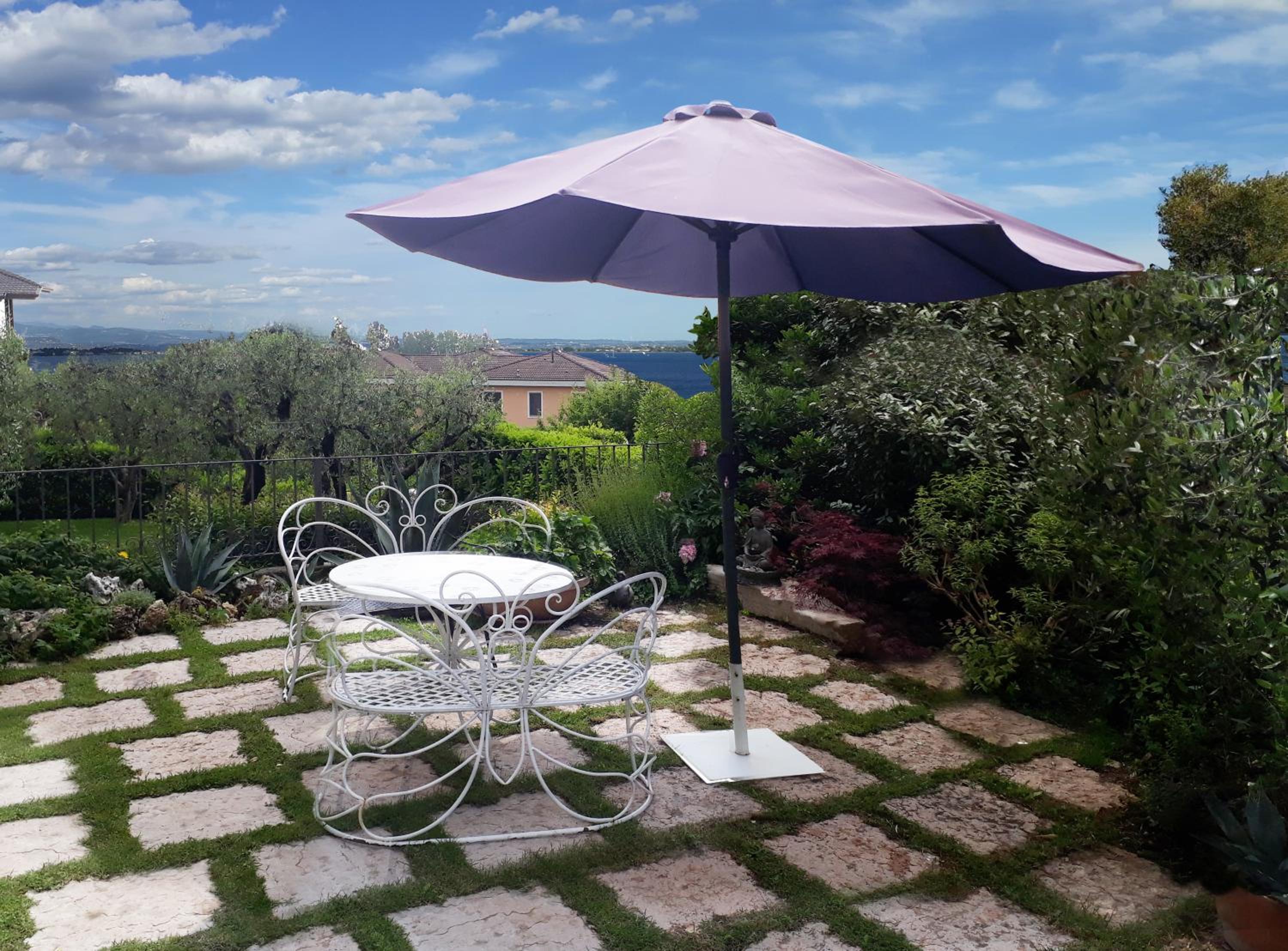 white holiday house view 3