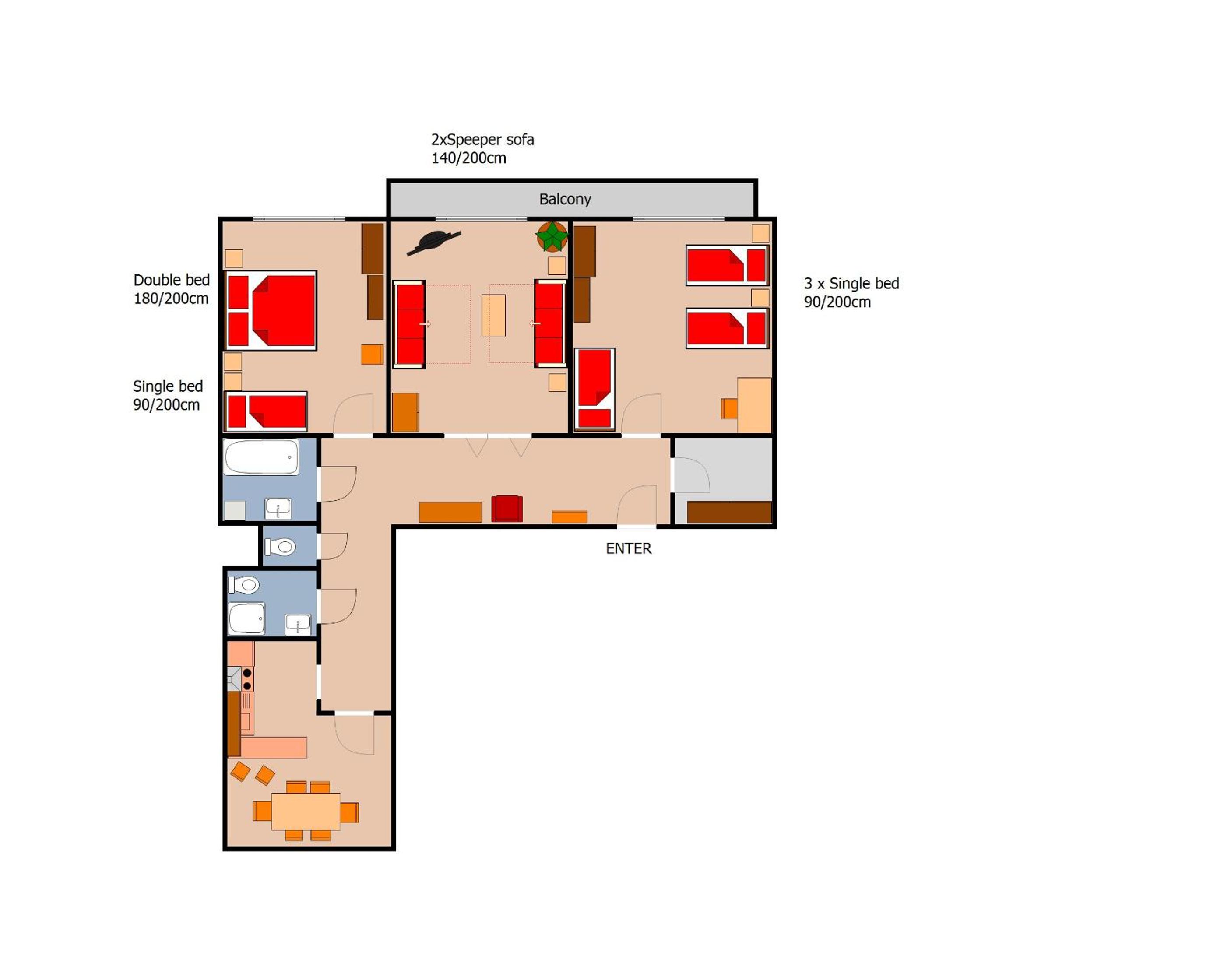 Apartments with 2 Bathrooms