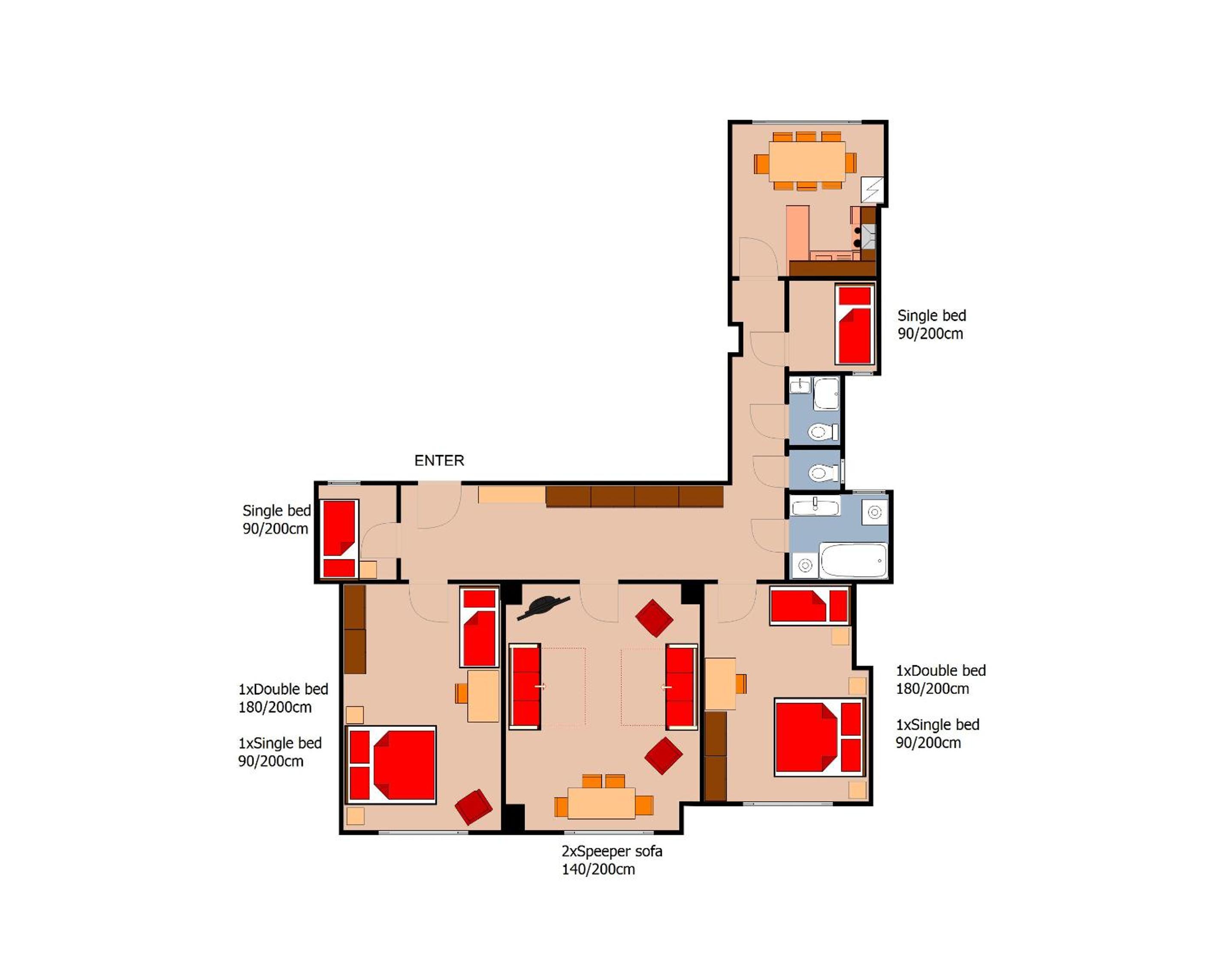 Apartments with 2 Bathrooms