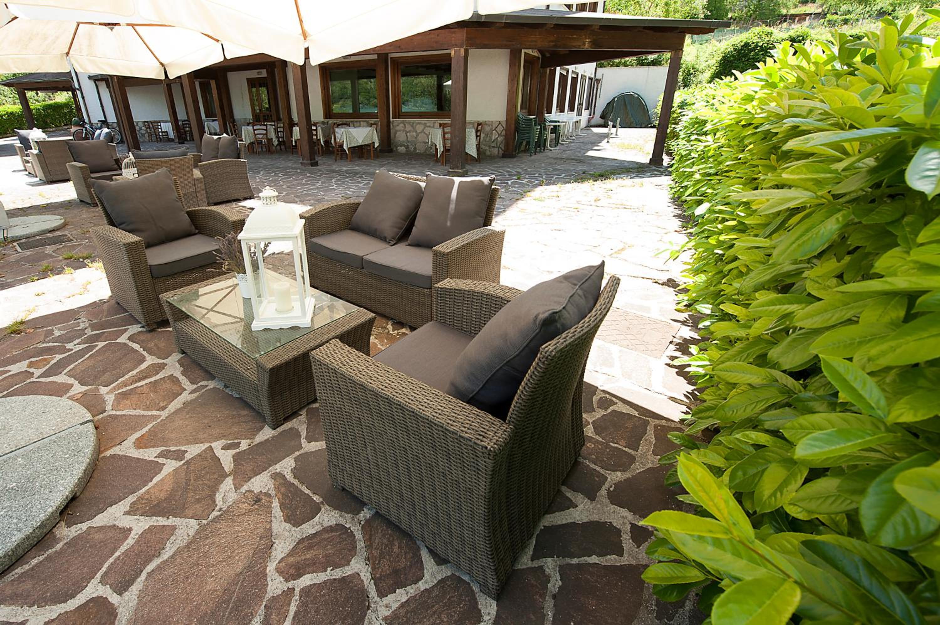 outdoor BBQ area