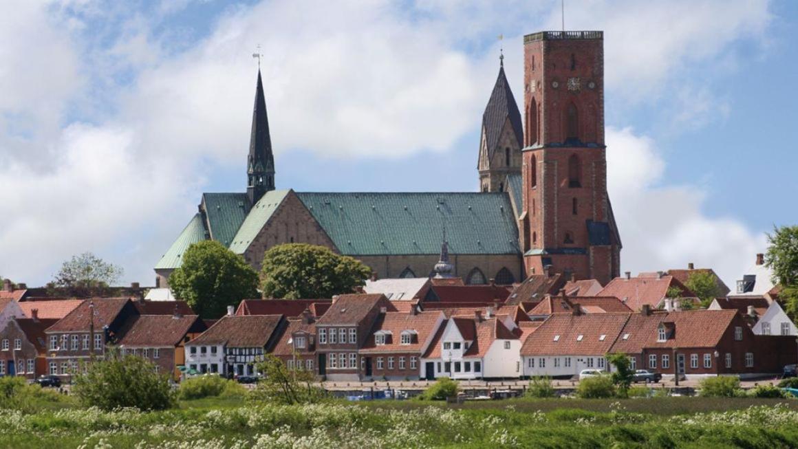 To sammenhængende værelser med udgang til have