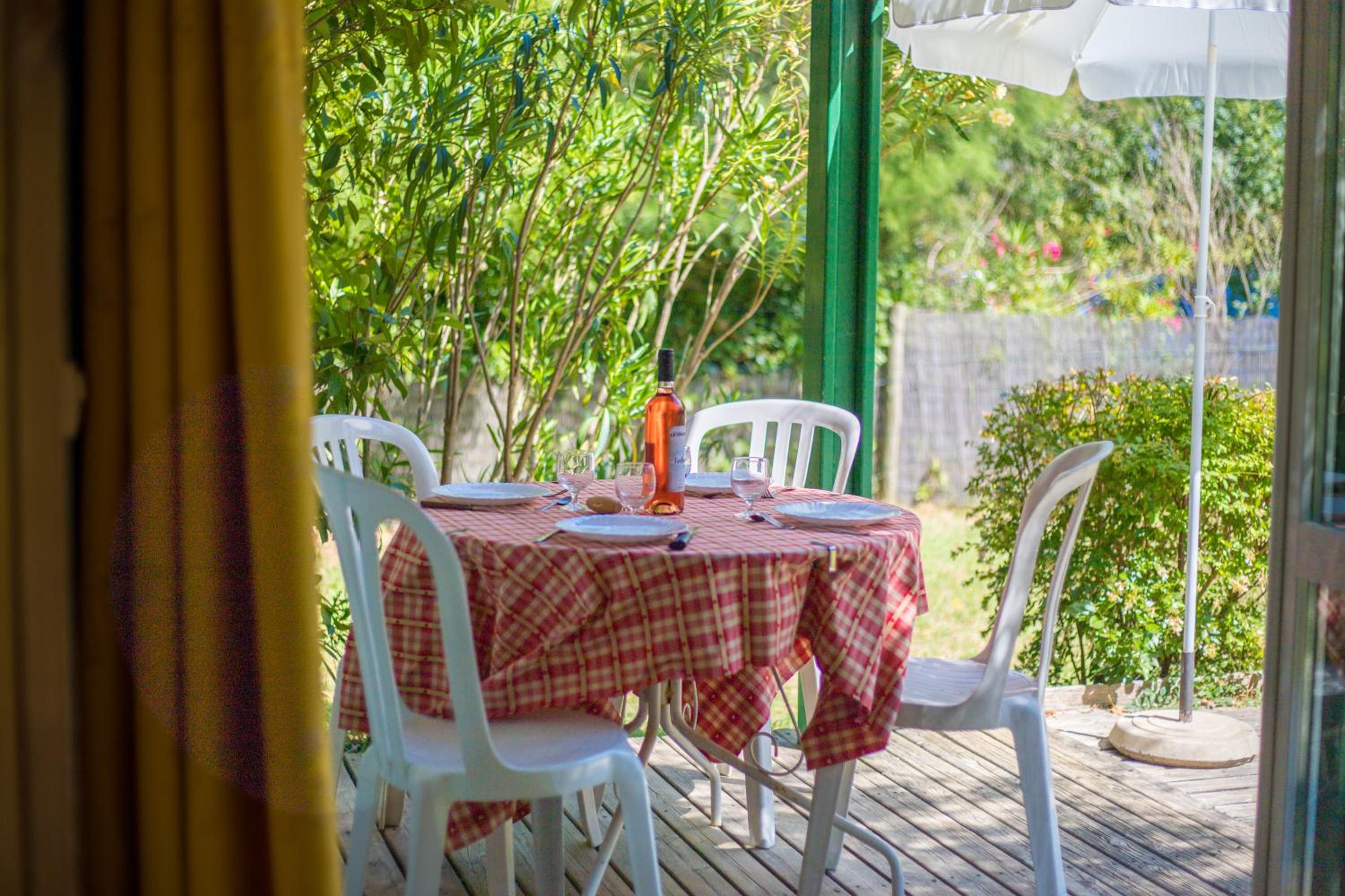 outdoor BBQ area