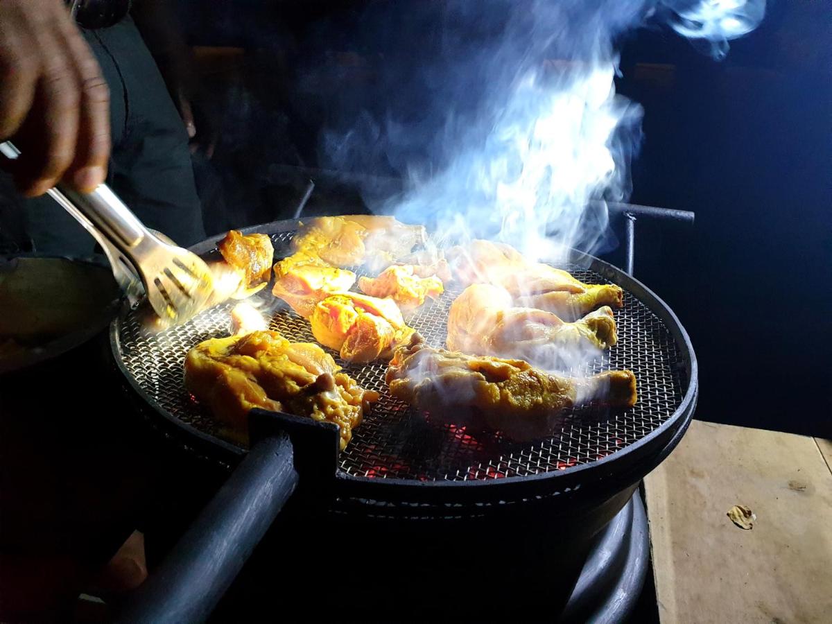 outdoor BBQ area